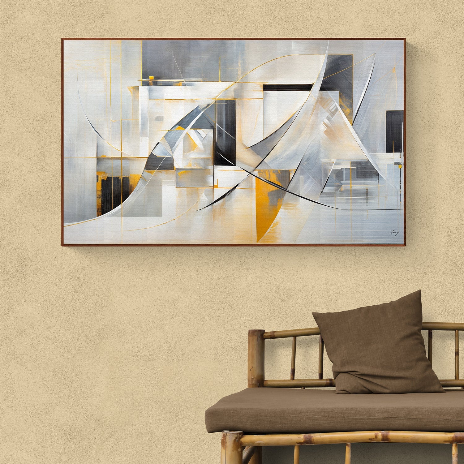 Canvas Print: "Geometric Whispers" on sale at MyriadMart