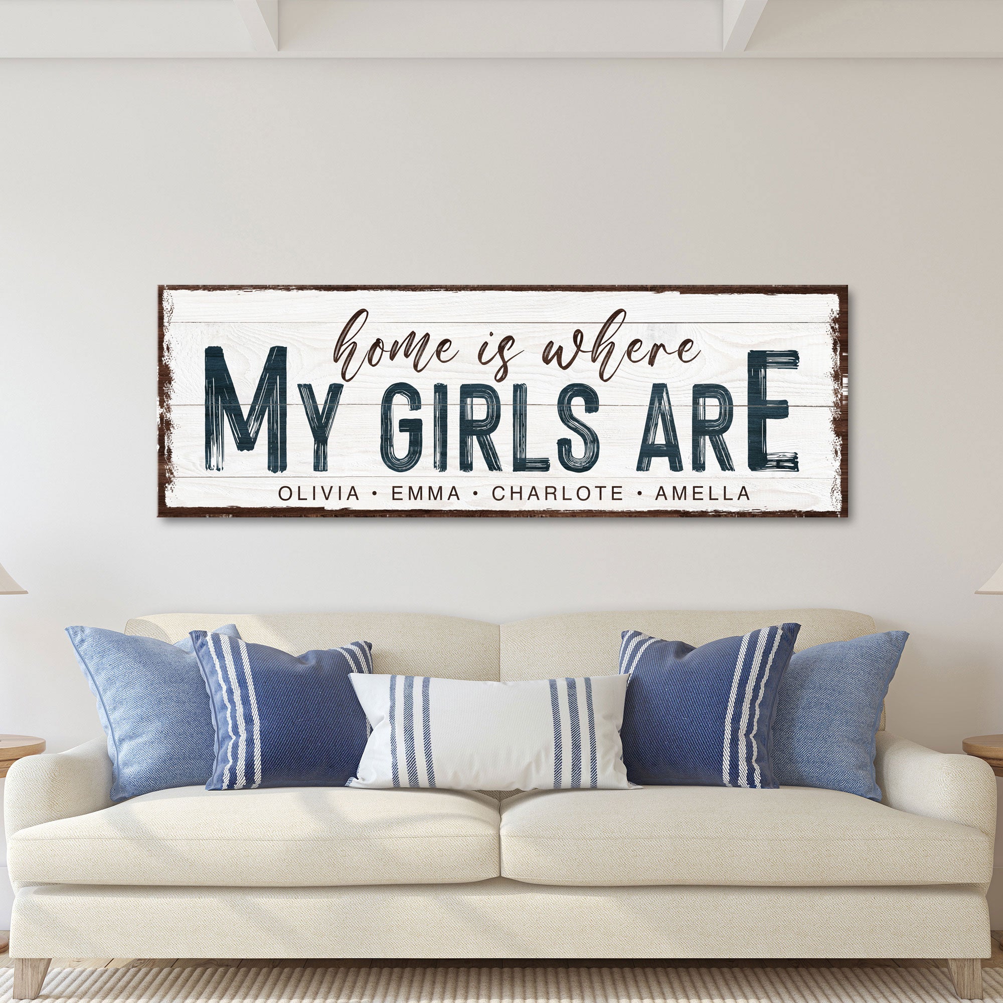 Home Is Where My Girls Are Sign on sale at MyriadMart