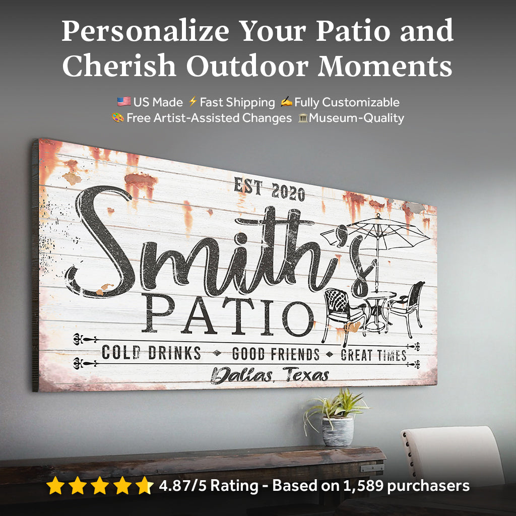 Family Patio Sign on sale at MyriadMart
