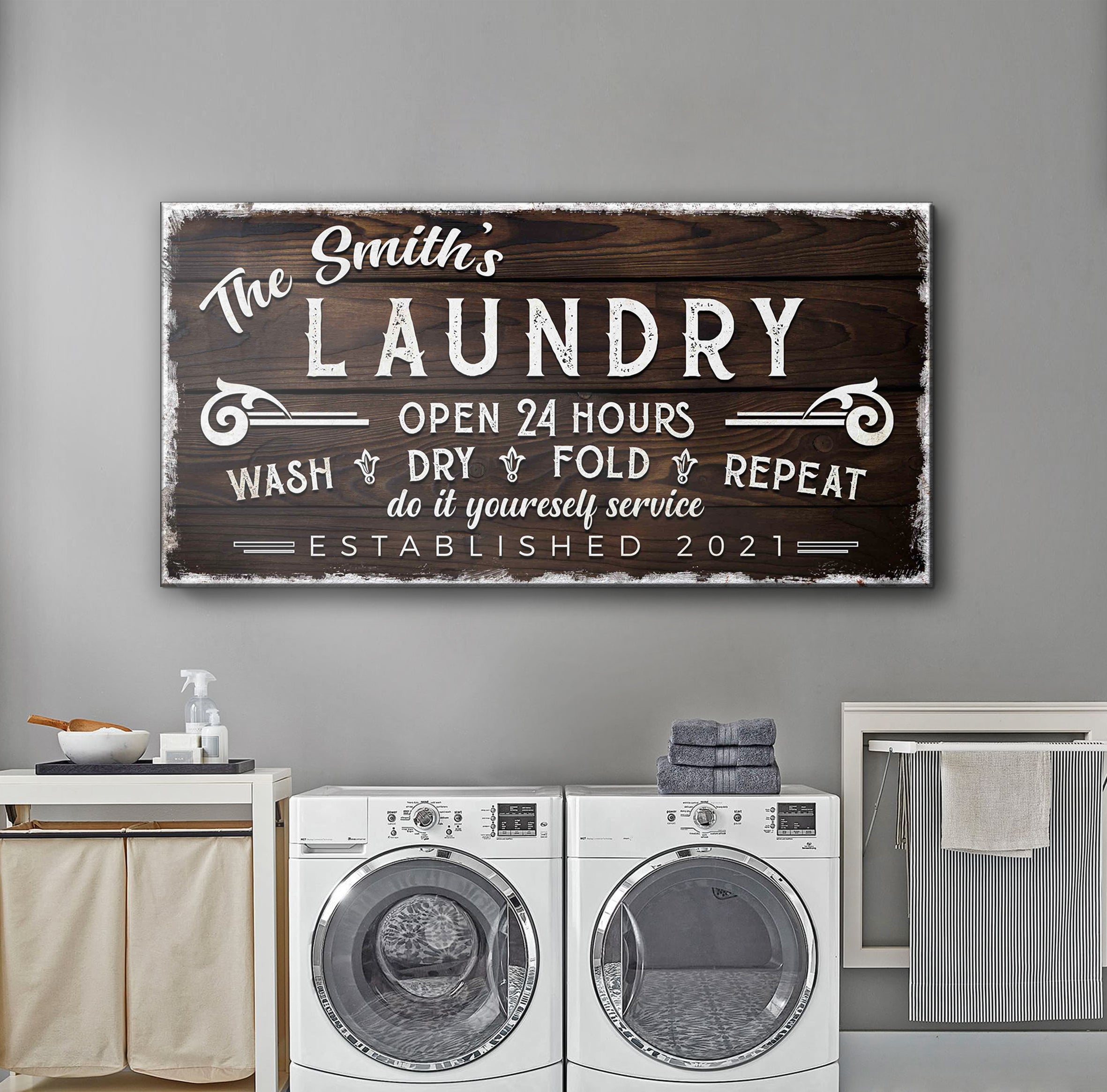 Personalized Laundry Room Sign III on sale at MyriadMart