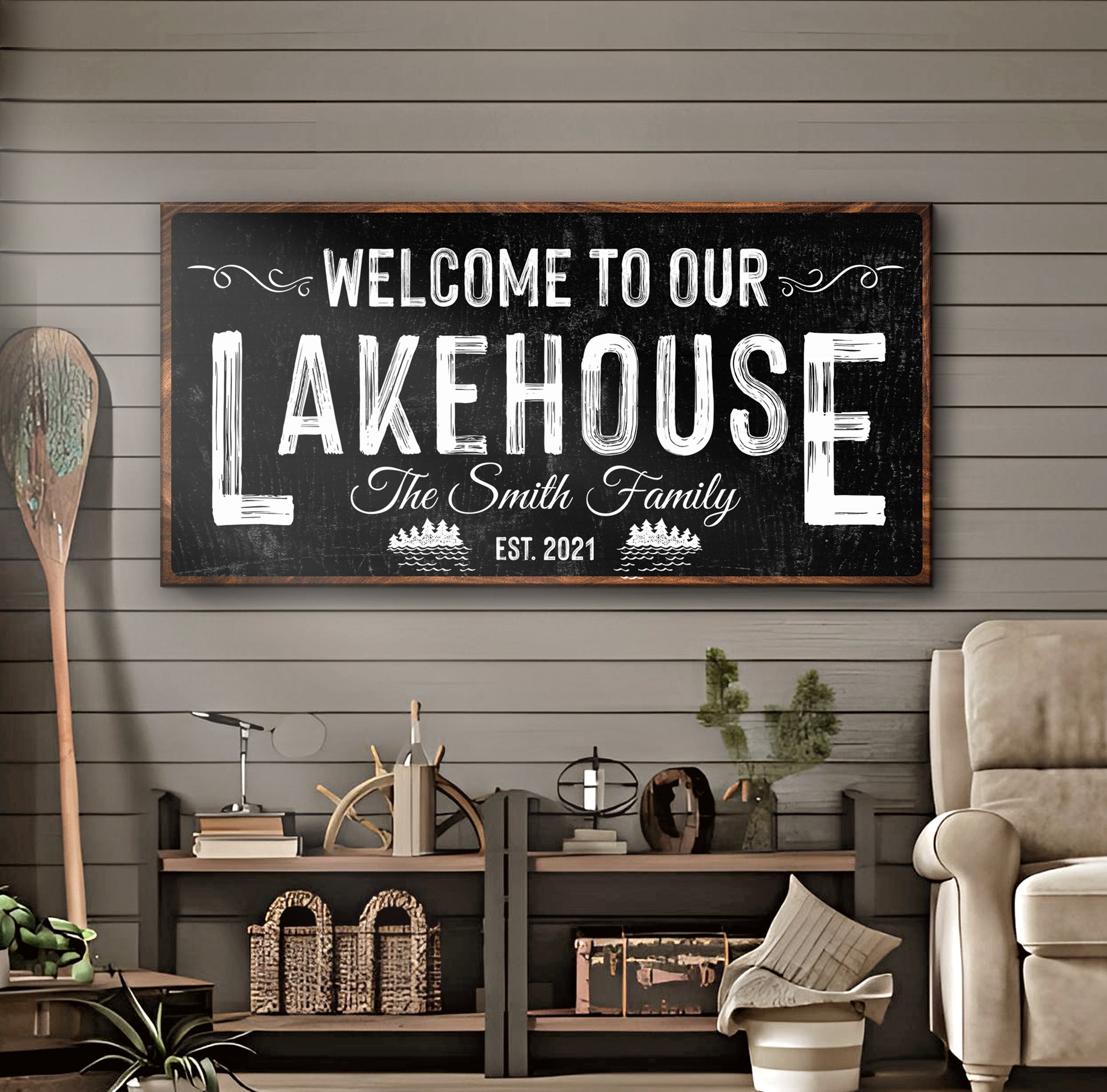 Welcome To Our Lakehouse Sign II on sale at MyriadMart