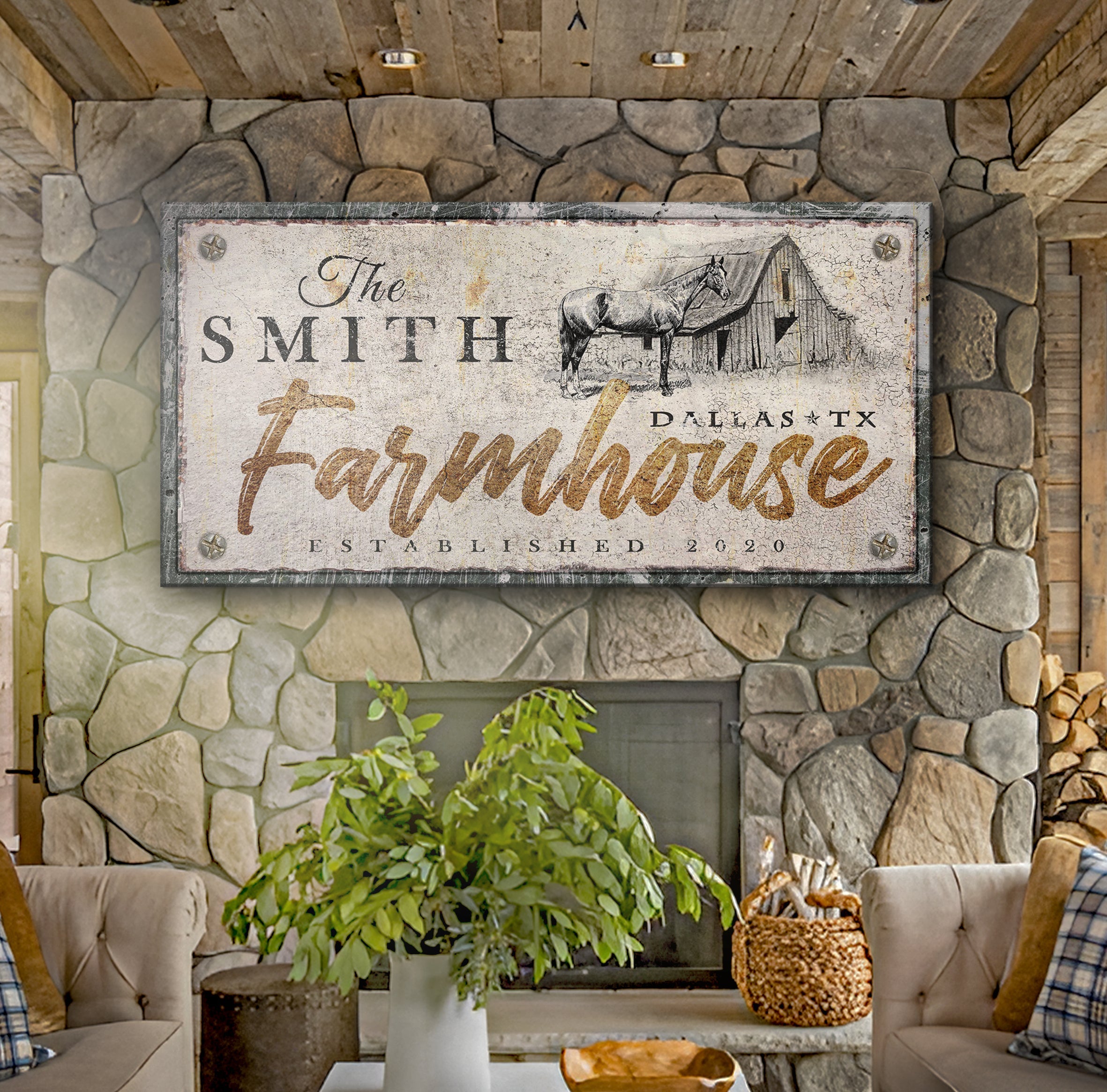 Rustic Horse Farmhouse Sign III on sale at MyriadMart
