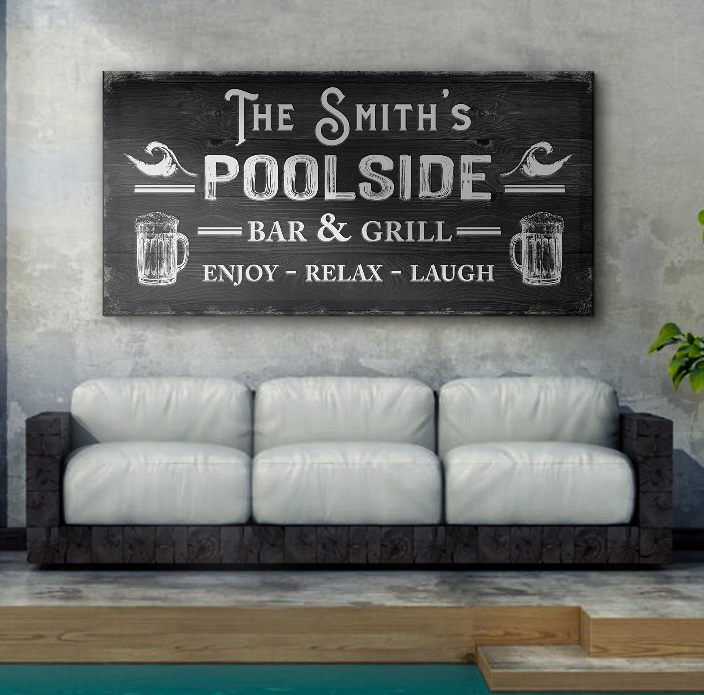 Personalized Poolside Bar And Grill Sign III on sale at MyriadMart