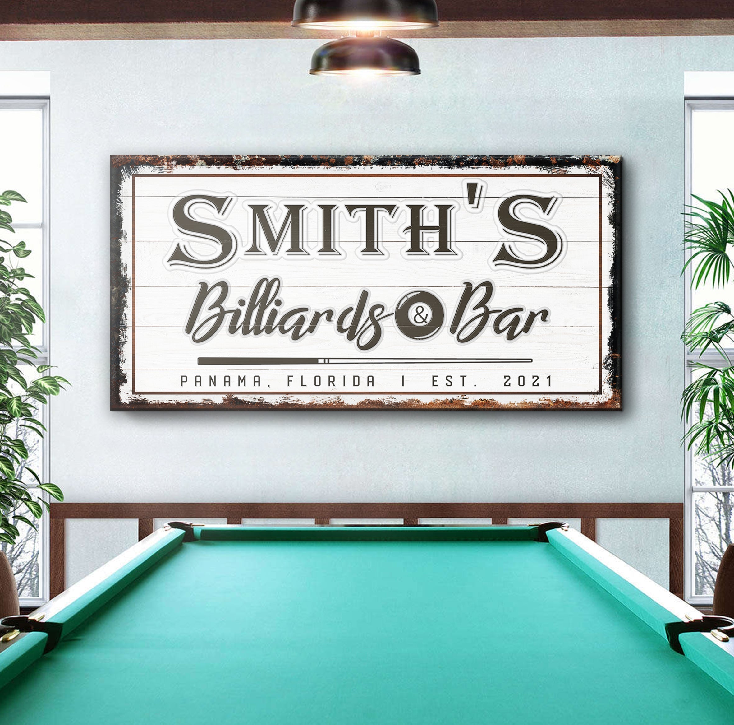 Billiards And Bar Sign on sale at MyriadMart
