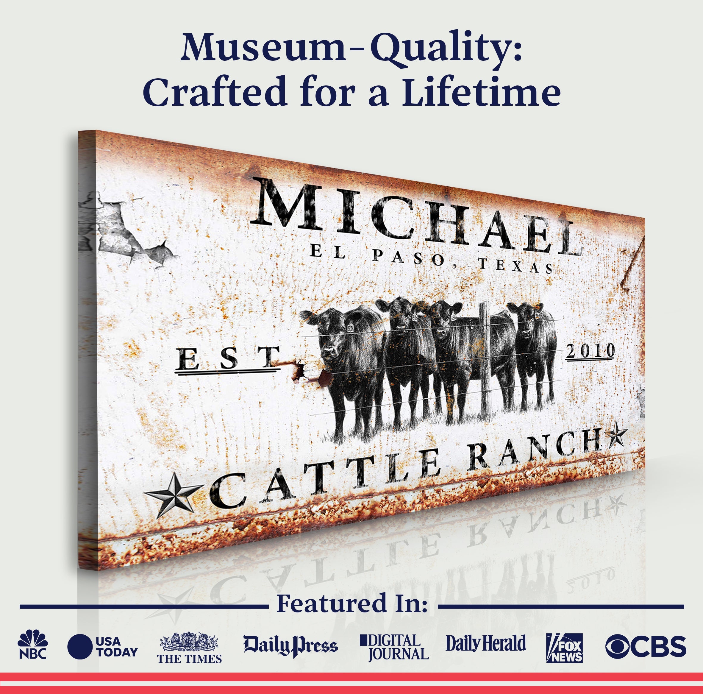 Cattle Ranch Sign IV Free Shipping on sale at MyriadMart