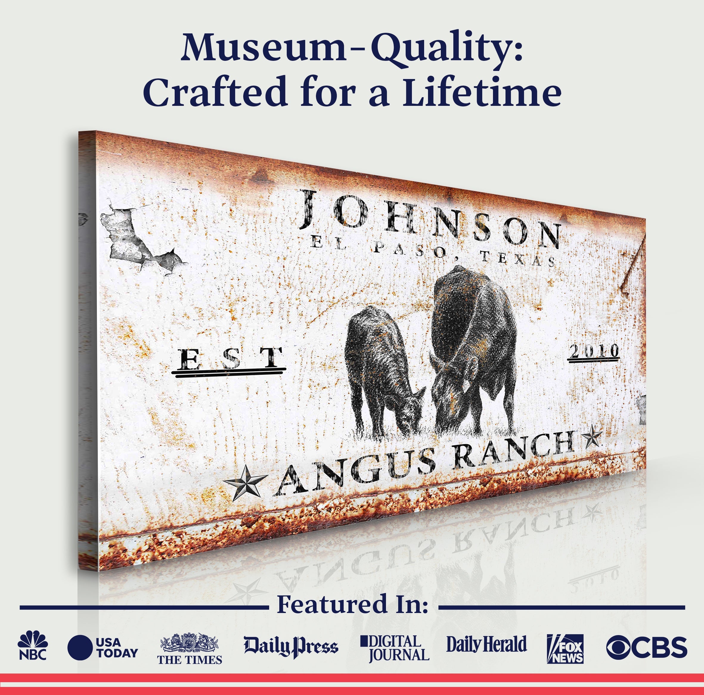 Angus Ranch Sign on sale at MyriadMart