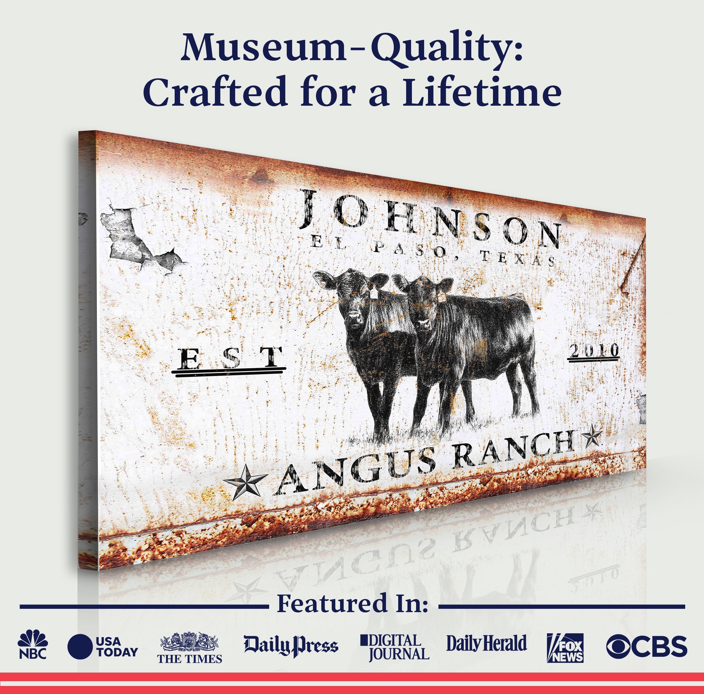 Angus Ranch Sign II on sale at MyriadMart