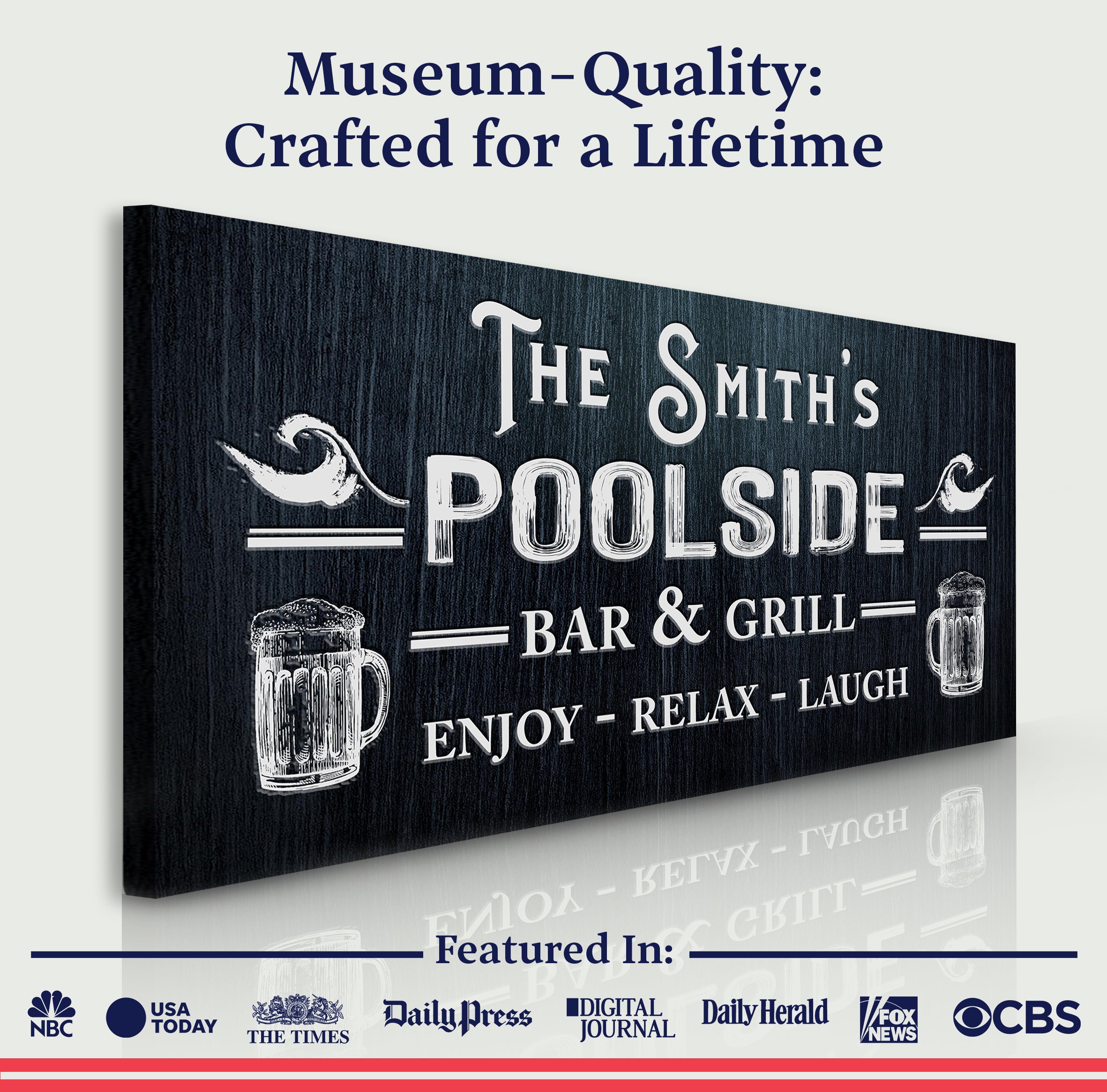 Personalized Poolside Bar And Grill Sign II on sale at MyriadMart