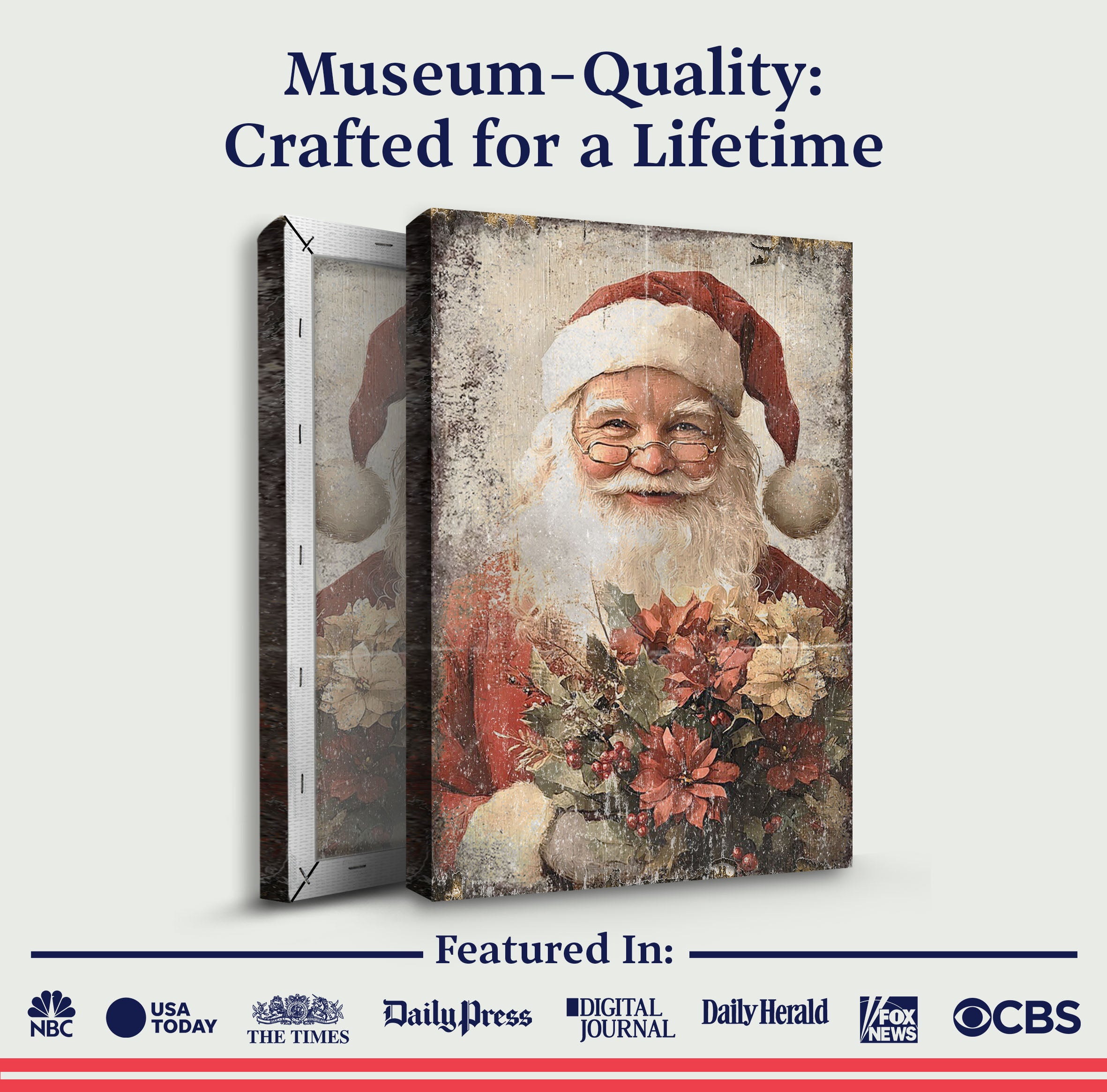 Vintage Christmas Santa Claus Wall Art on sale at MyriadMart