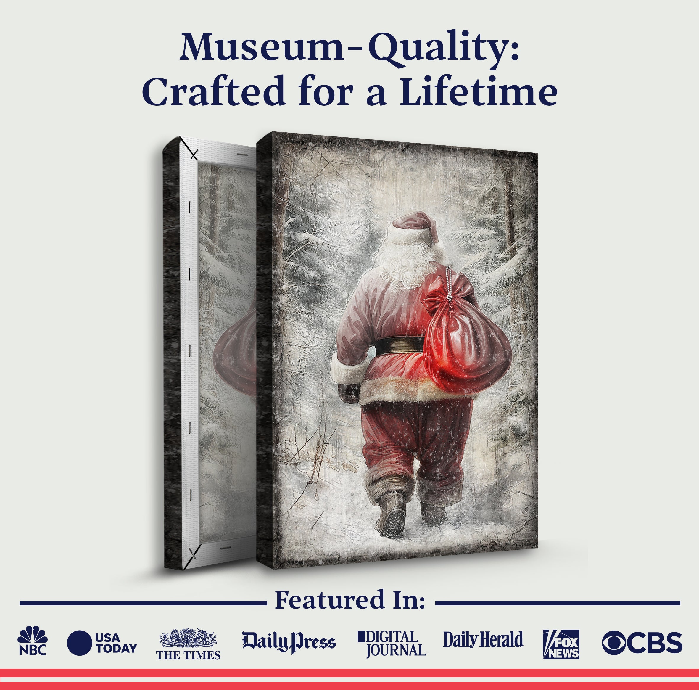 Vintage Christmas Santa Claus Wall Art III on sale at MyriadMart