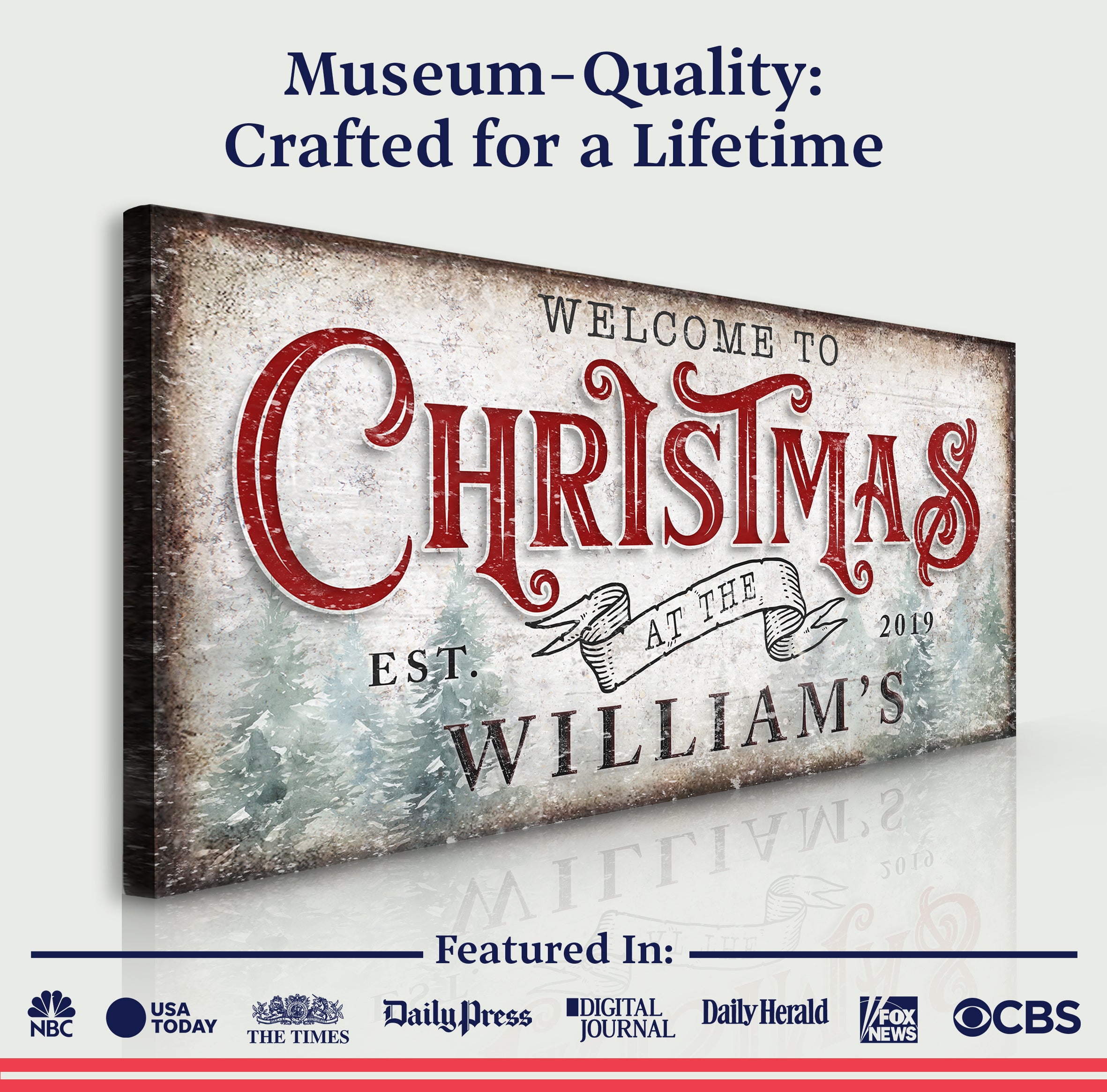 Family Welcome To Christmas Sign IV on sale at MyriadMart