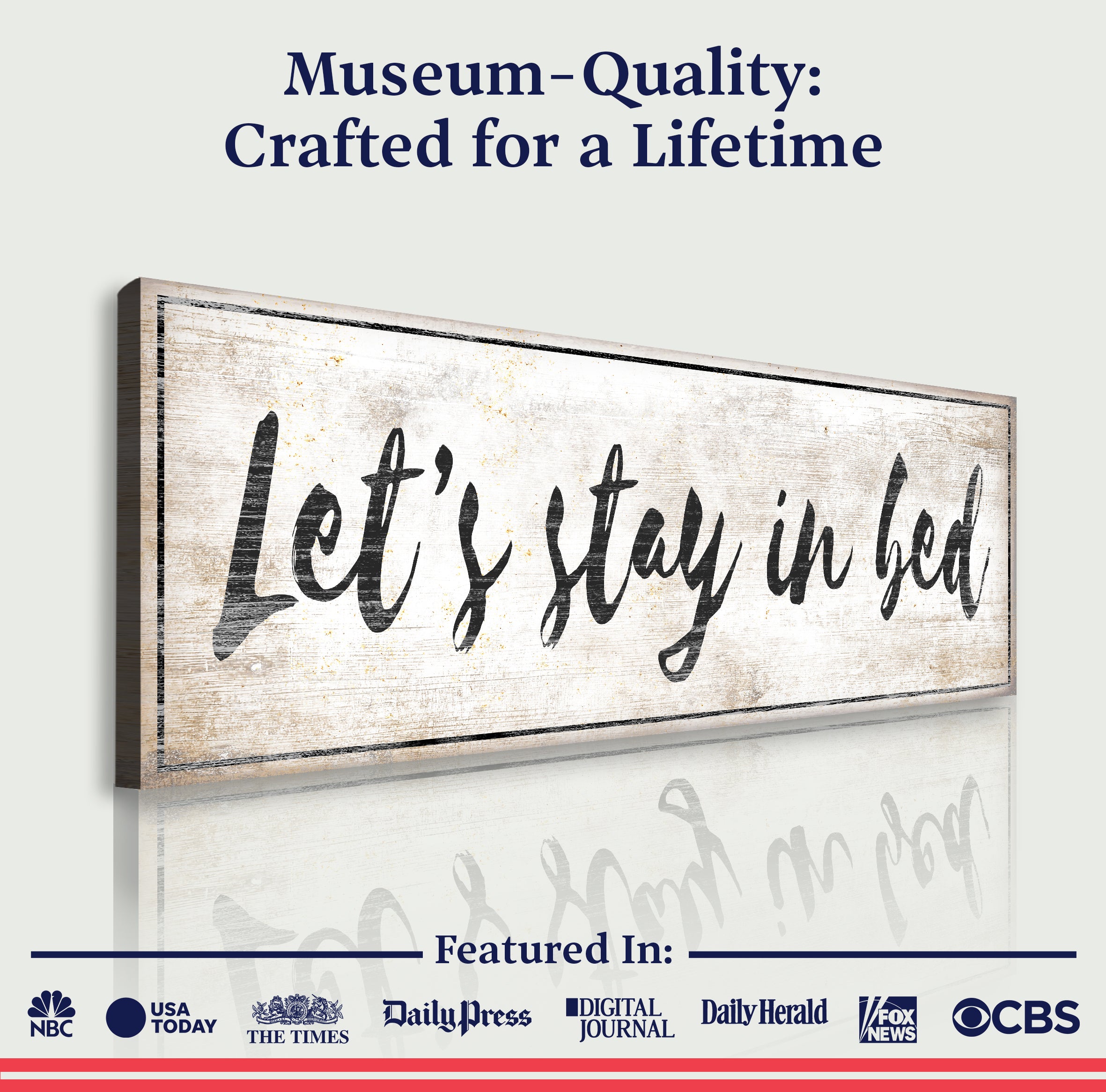 Let's Stay in Bed Bedroom Sign IV on sale at MyriadMart