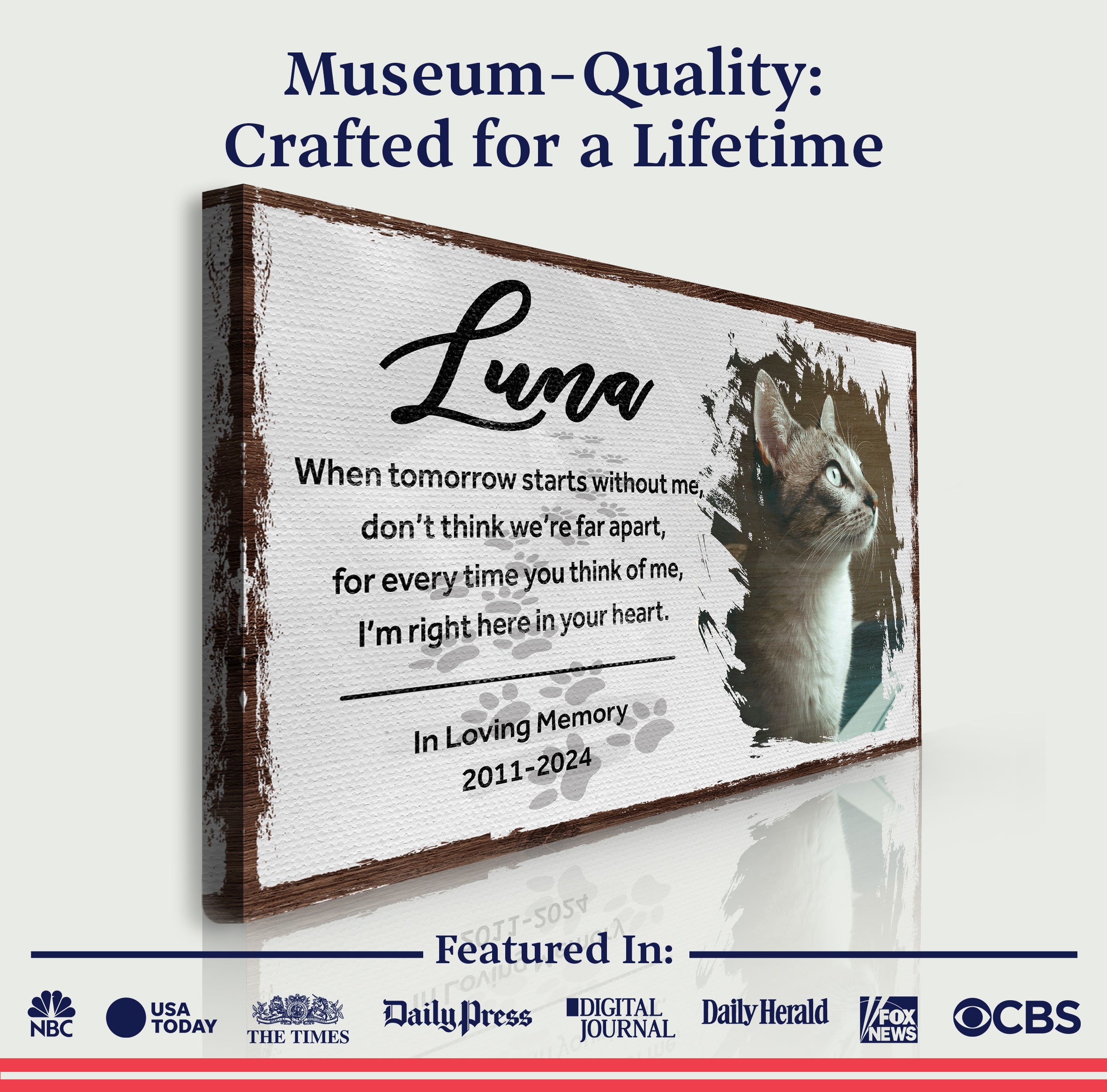 Pet Memorial Sign When Tomorrow Starts Without Me on sale at MyriadMart