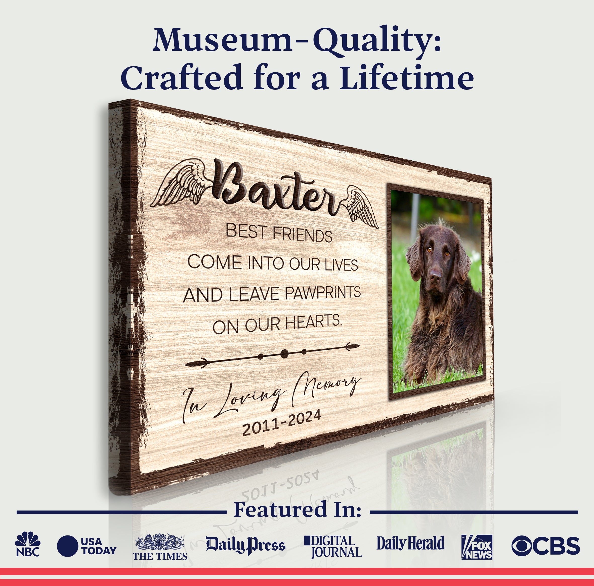 Pet Memorial Sign Best Friend In Paw Prints on sale at MyriadMart