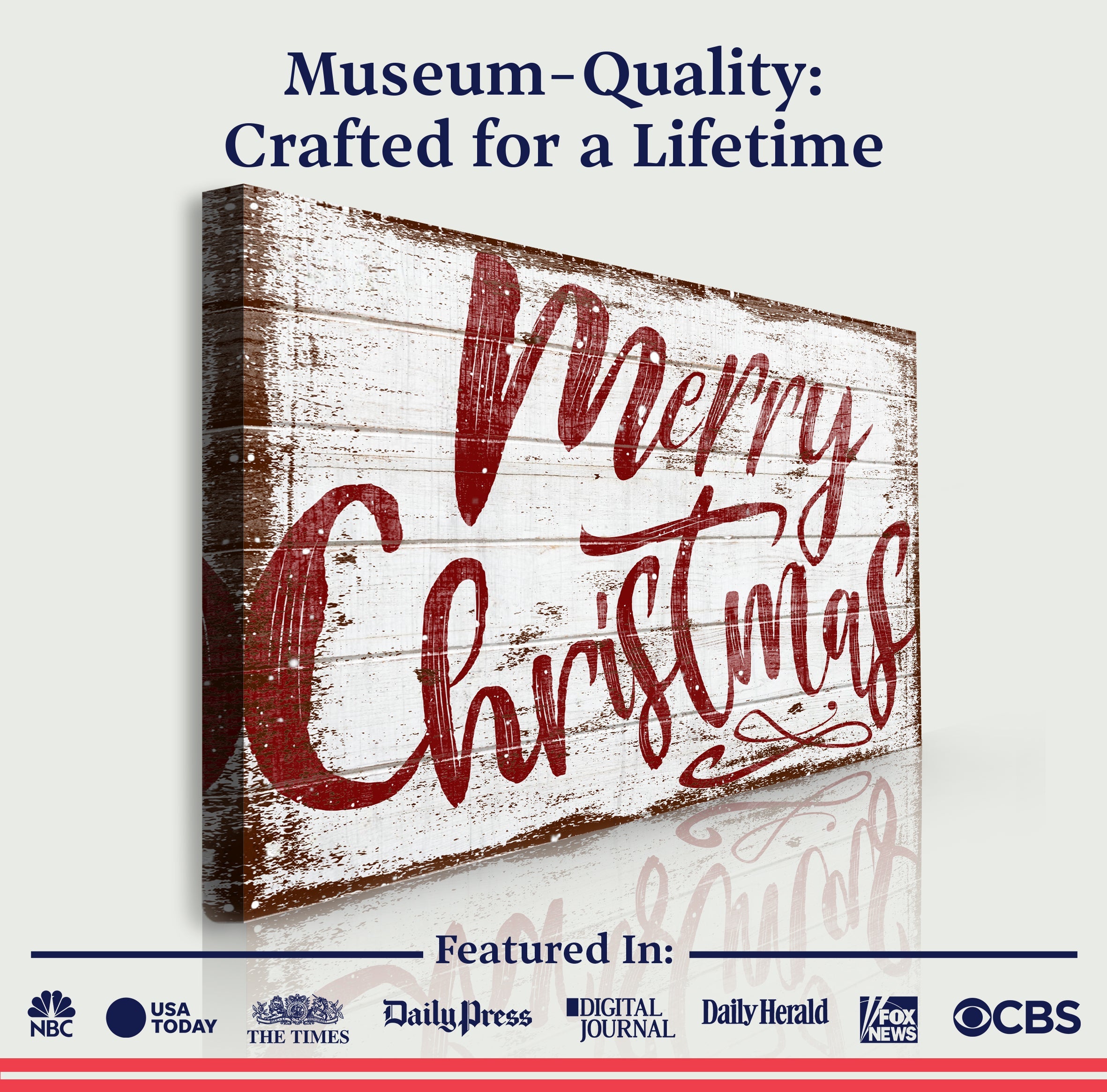 Merry Christmas Sign IX on sale at MyriadMart