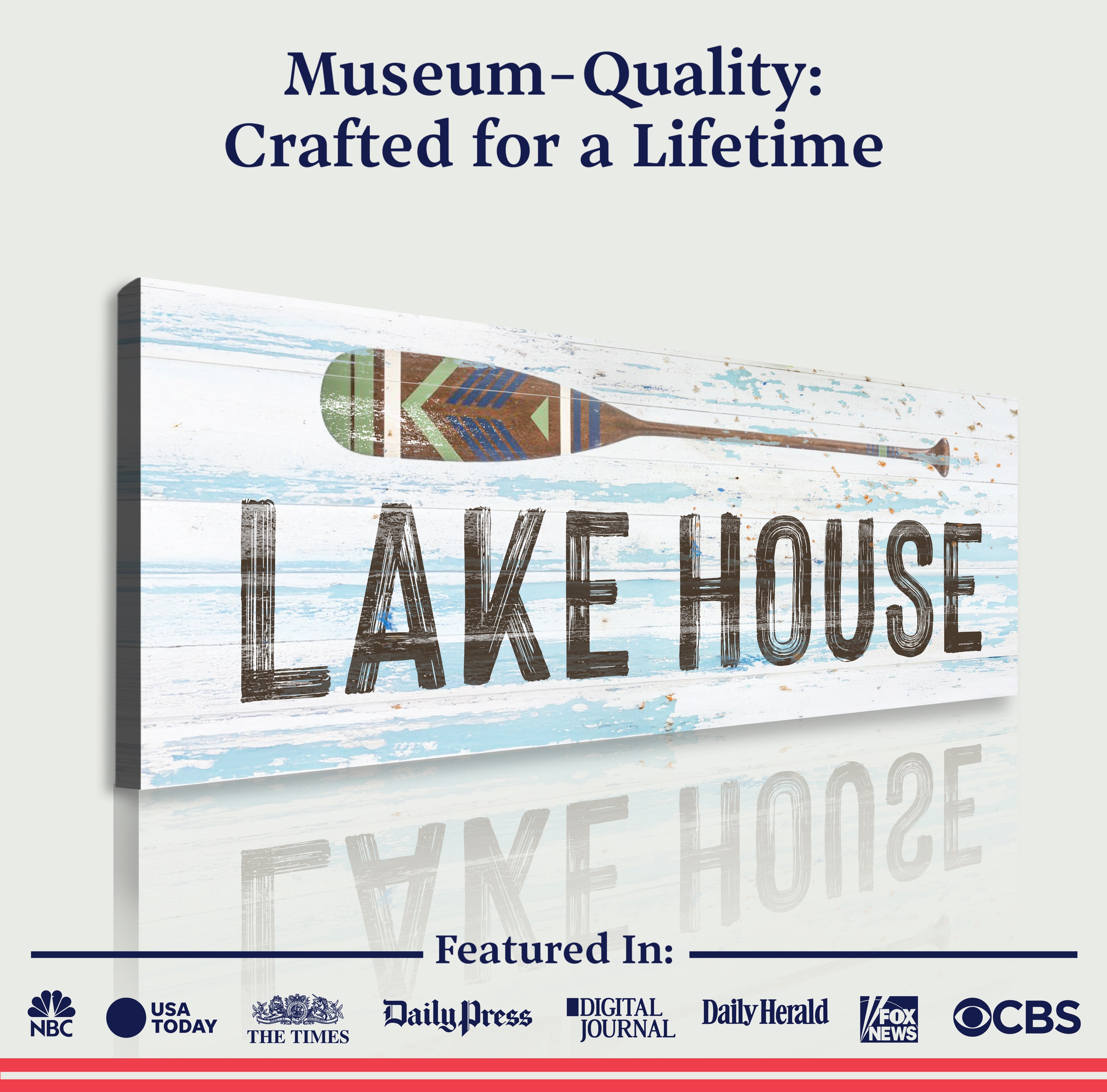 Lake House Coastal Sign III on sale at MyriadMart