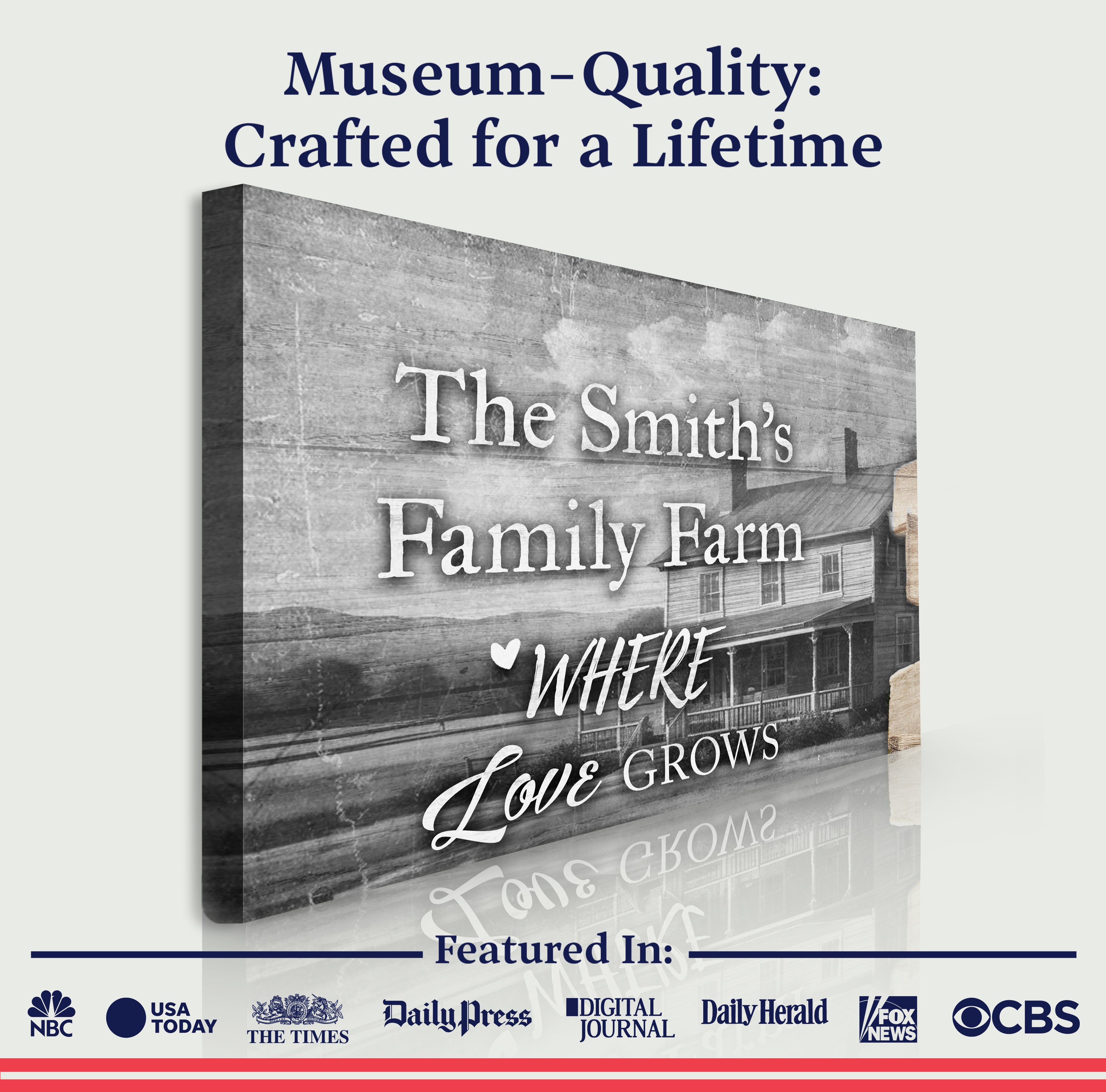 Direction Of Our Lives Family Farm Names Sign II on sale at MyriadMart