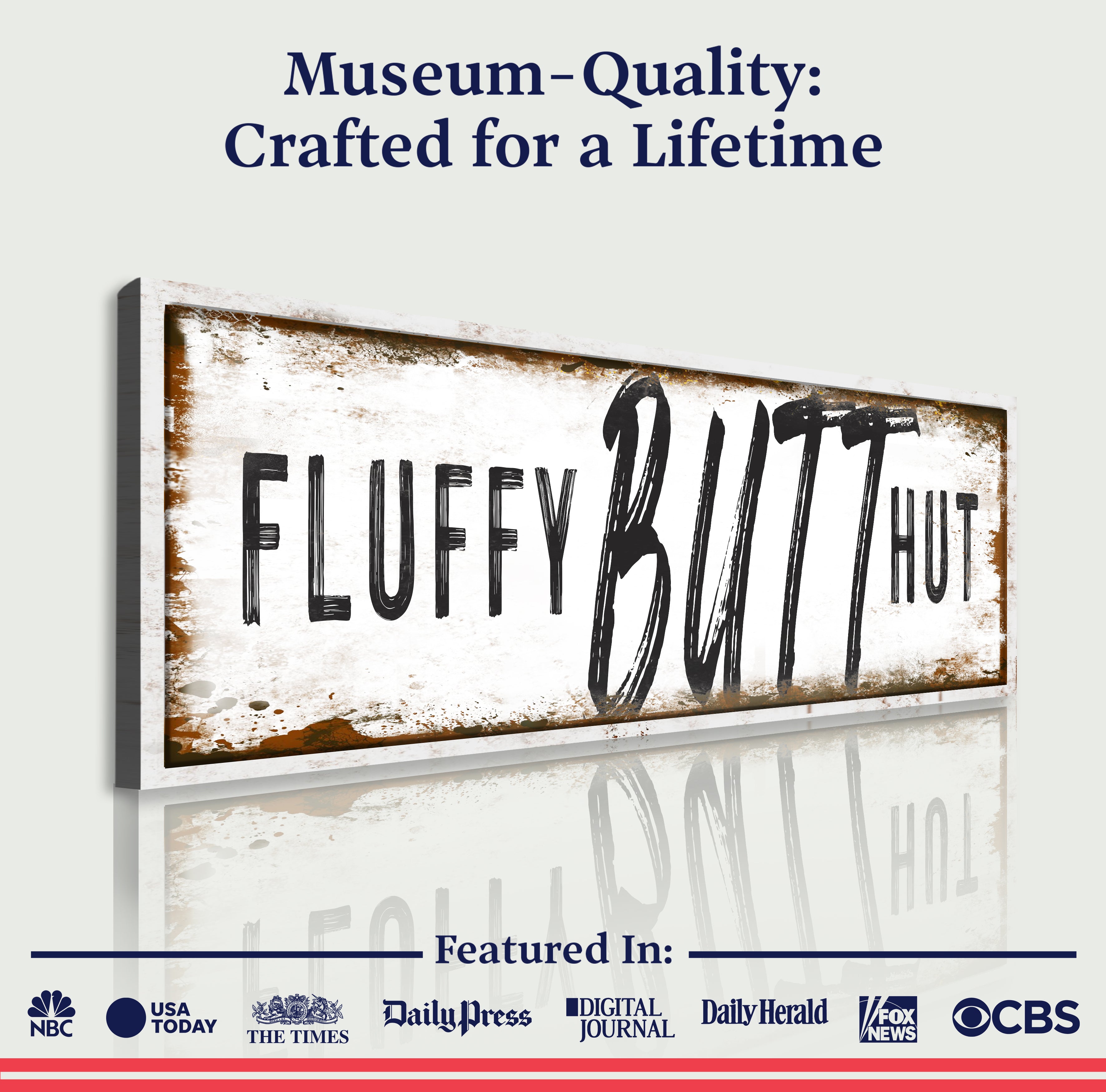 Fluffy Butt Hut Chicken Coop Sign on sale at MyriadMart