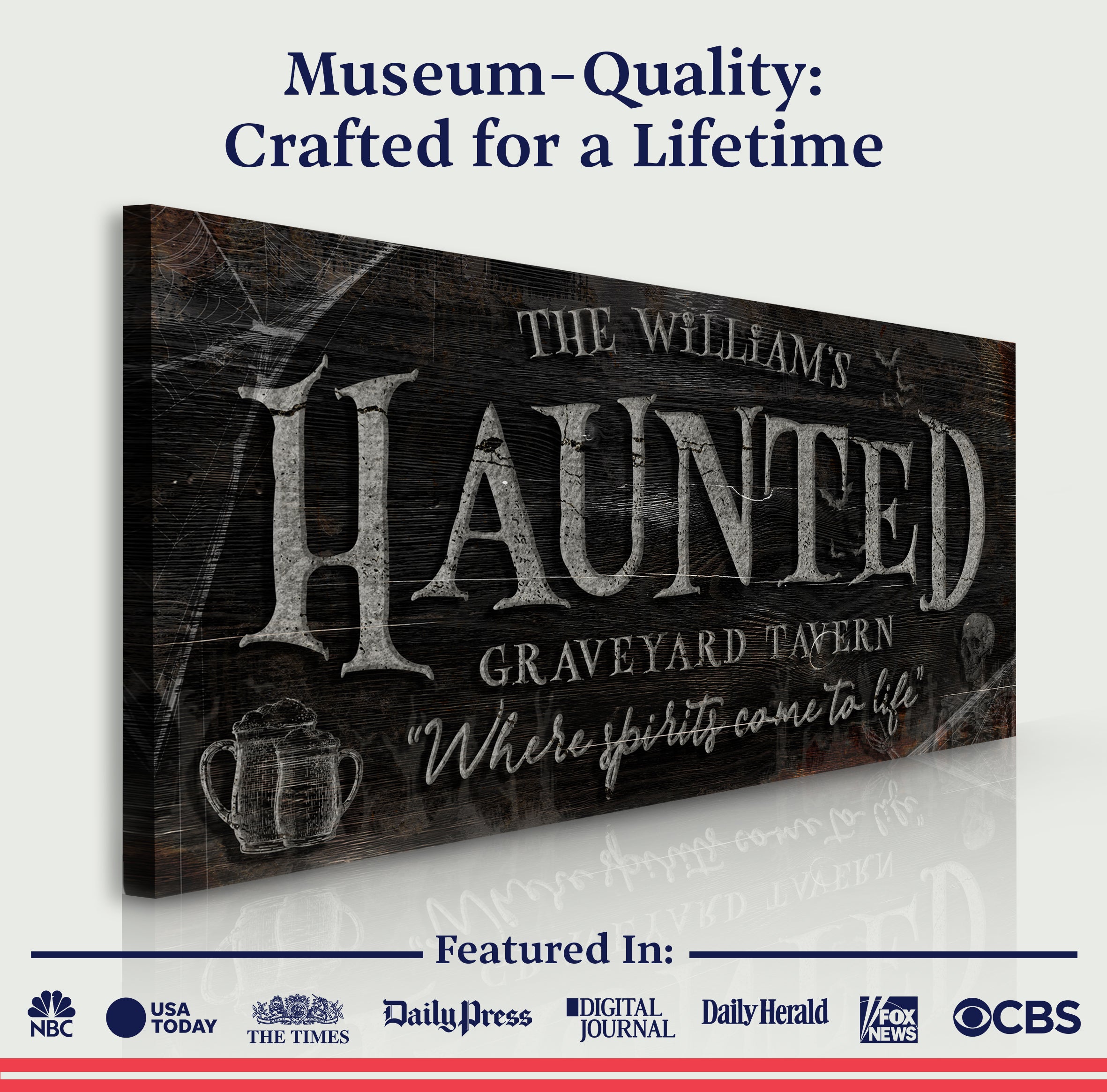 Haunted Graveyard Tavern Halloween Sign on sale at MyriadMart