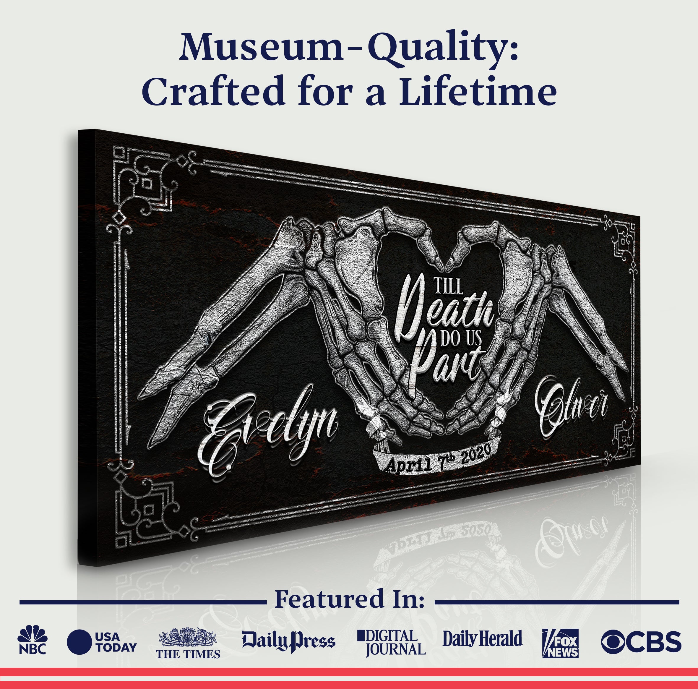 Till Death Do Us Part Skeleton Couple Sign IV on sale at MyriadMart