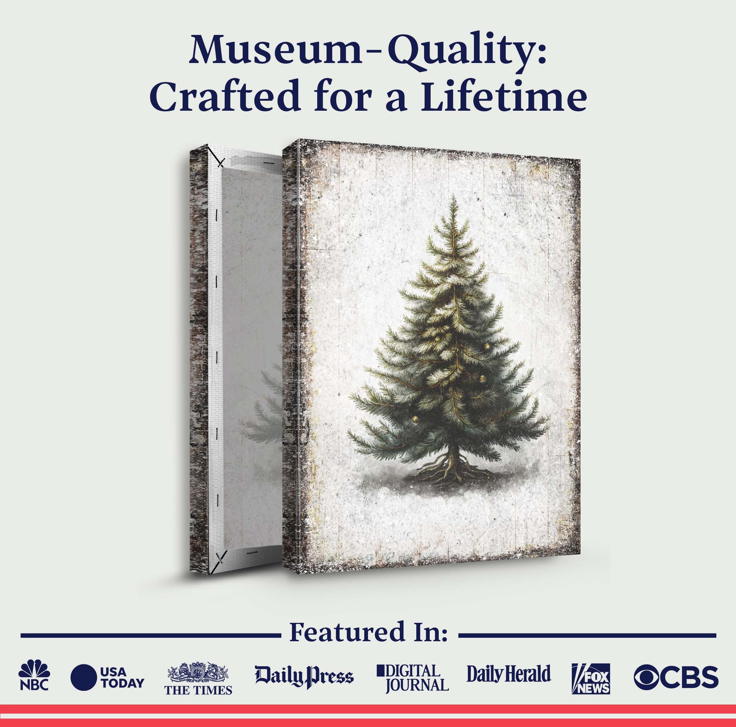 Vintage Pine Tree Christmas Wall Art on sale at MyriadMart