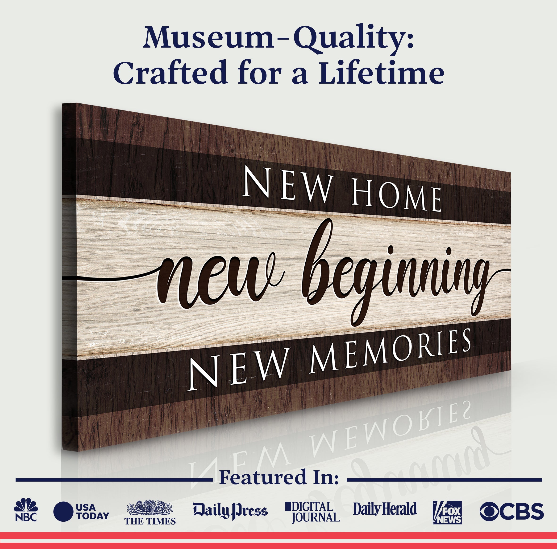 New Home New Beginning New Memories Sign III on sale at MyriadMart