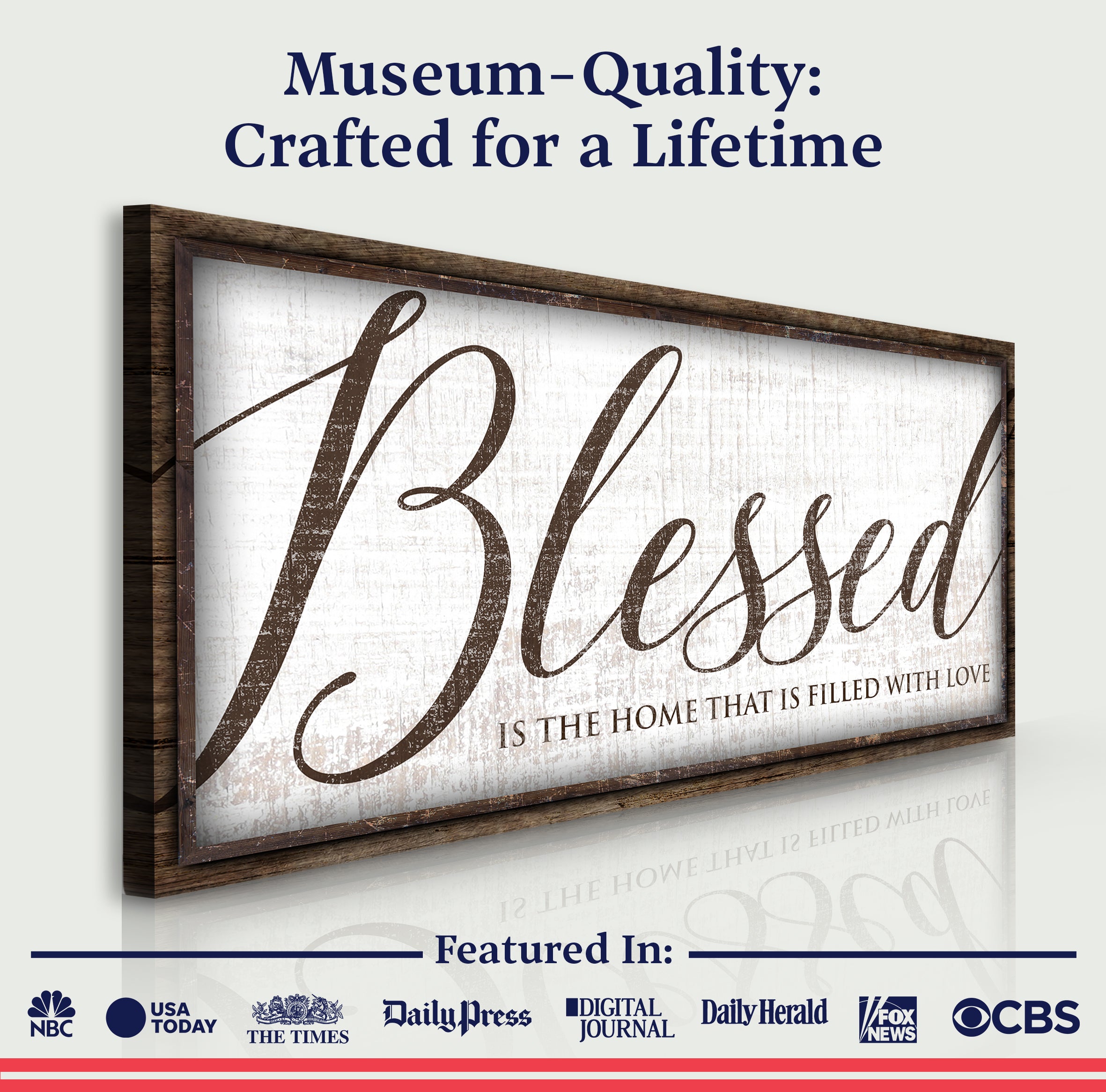 Blessed Is The Home That Is Filled With Love Sign on sale at MyriadMart