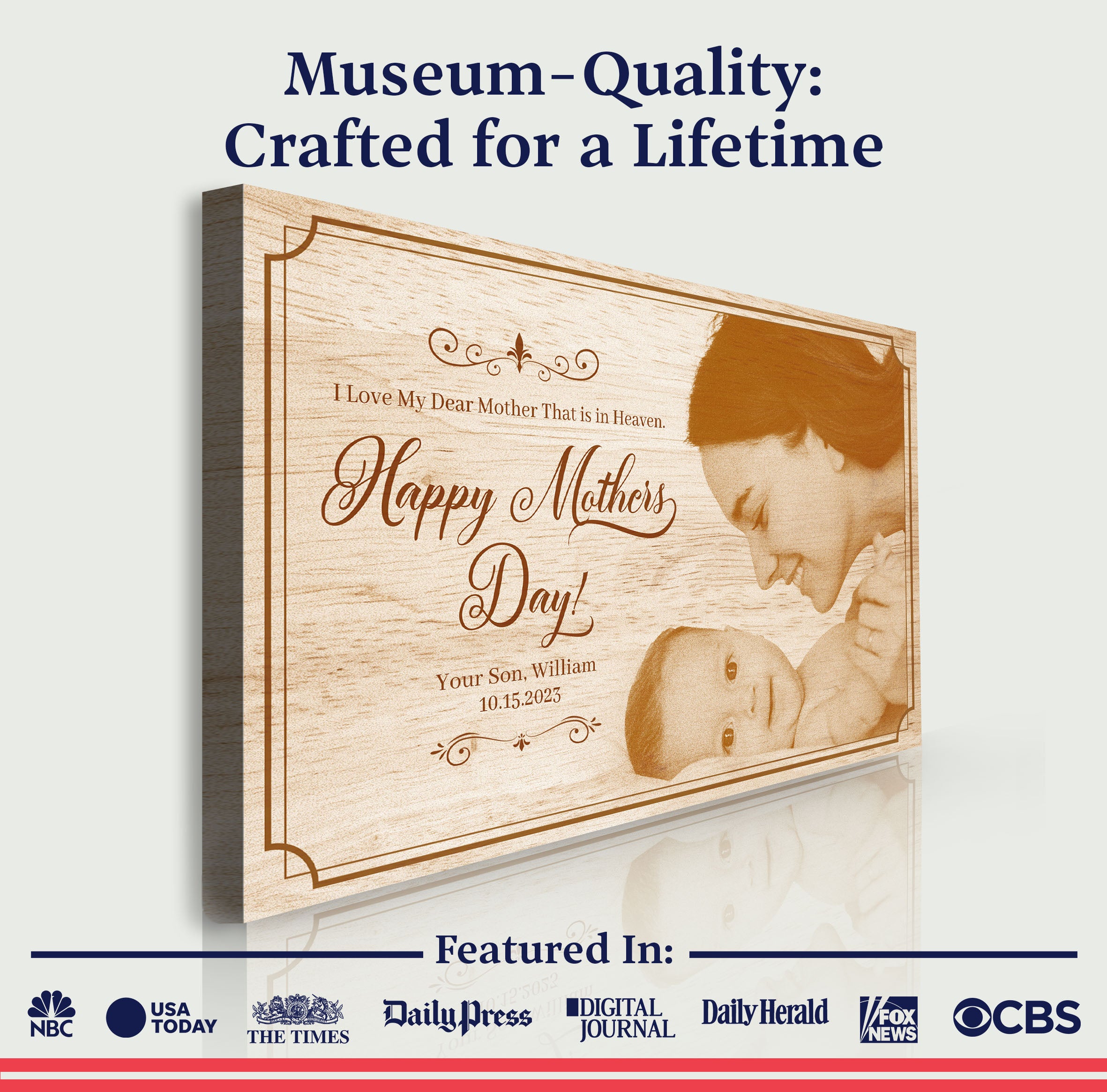 Mother's Day Sign Dear Mother In Heaven on sale at MyriadMart