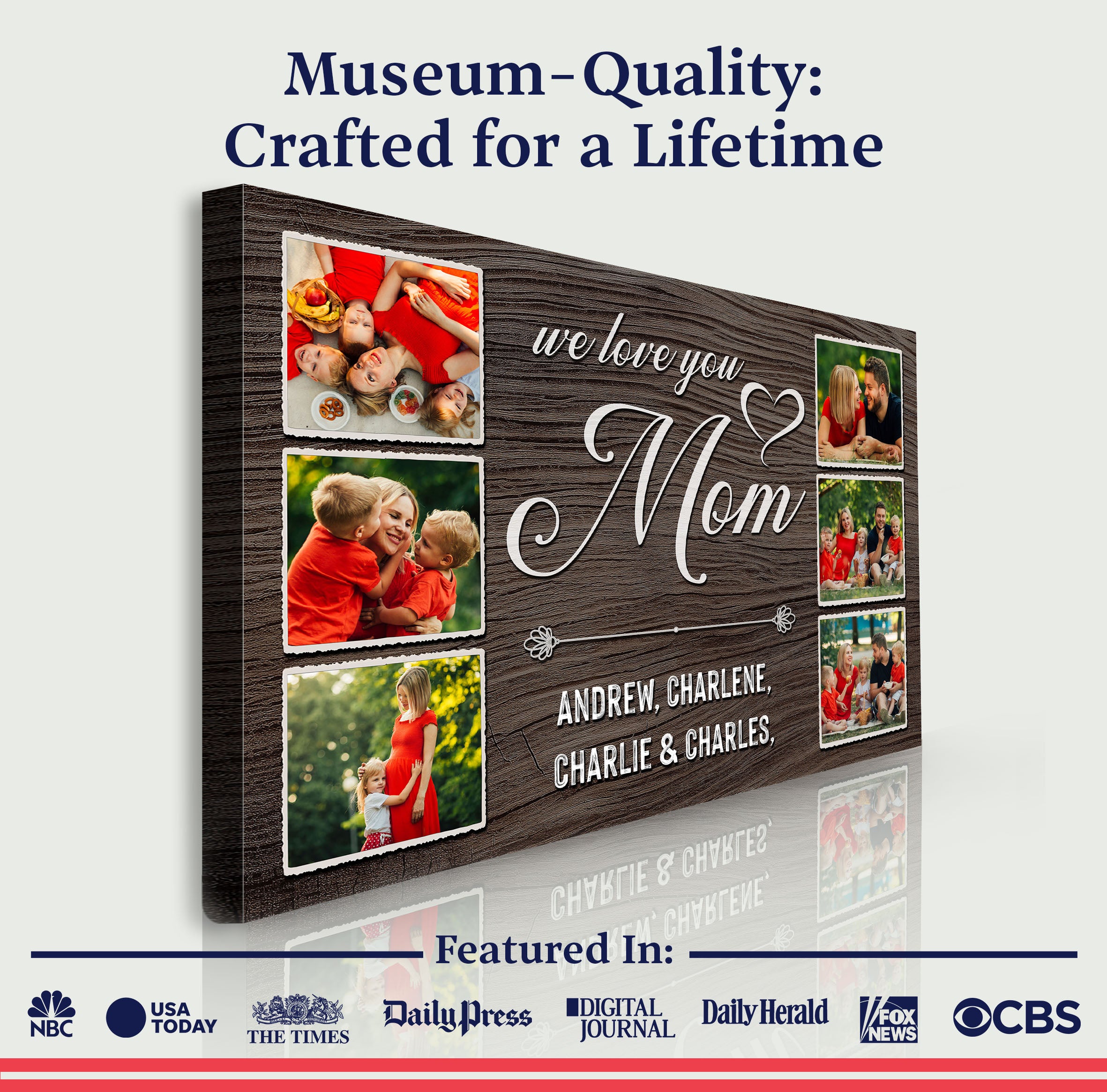 Mother's Day Sign We Love You Mom on sale at MyriadMart