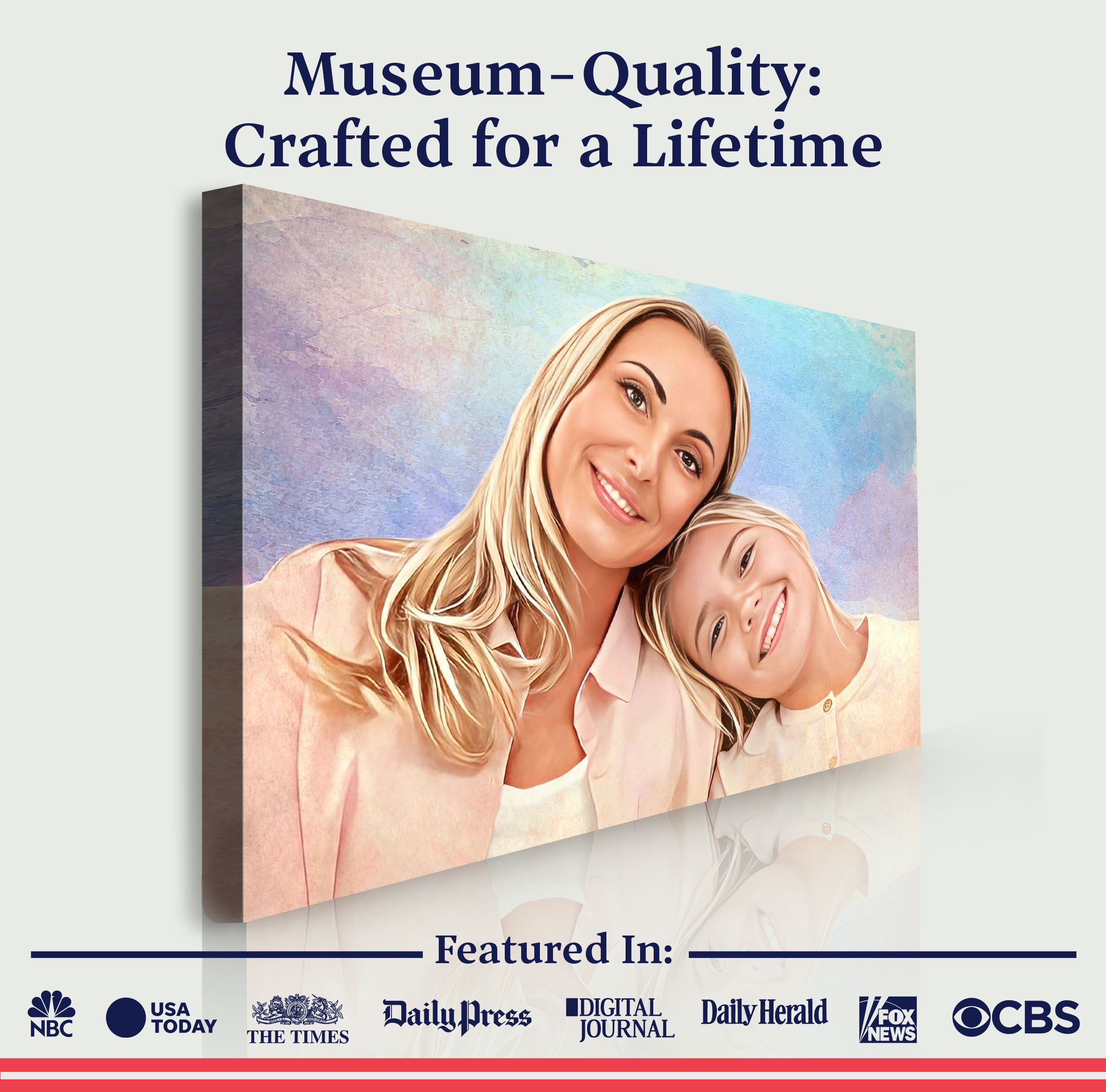 Mother's Day Cartoon Portrait Sign II on sale at MyriadMart