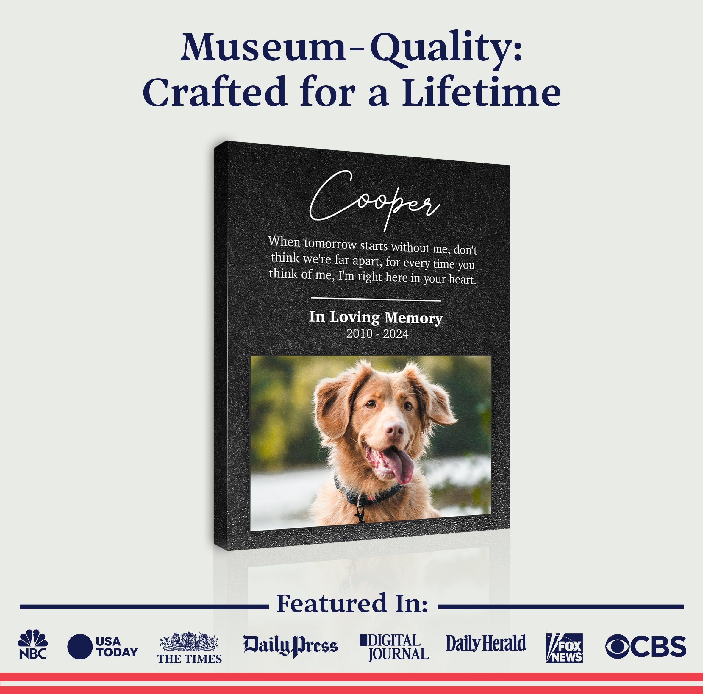 Pet Memorial Portrait Watercolor Sign Here In Your Heart on sale at MyriadMart