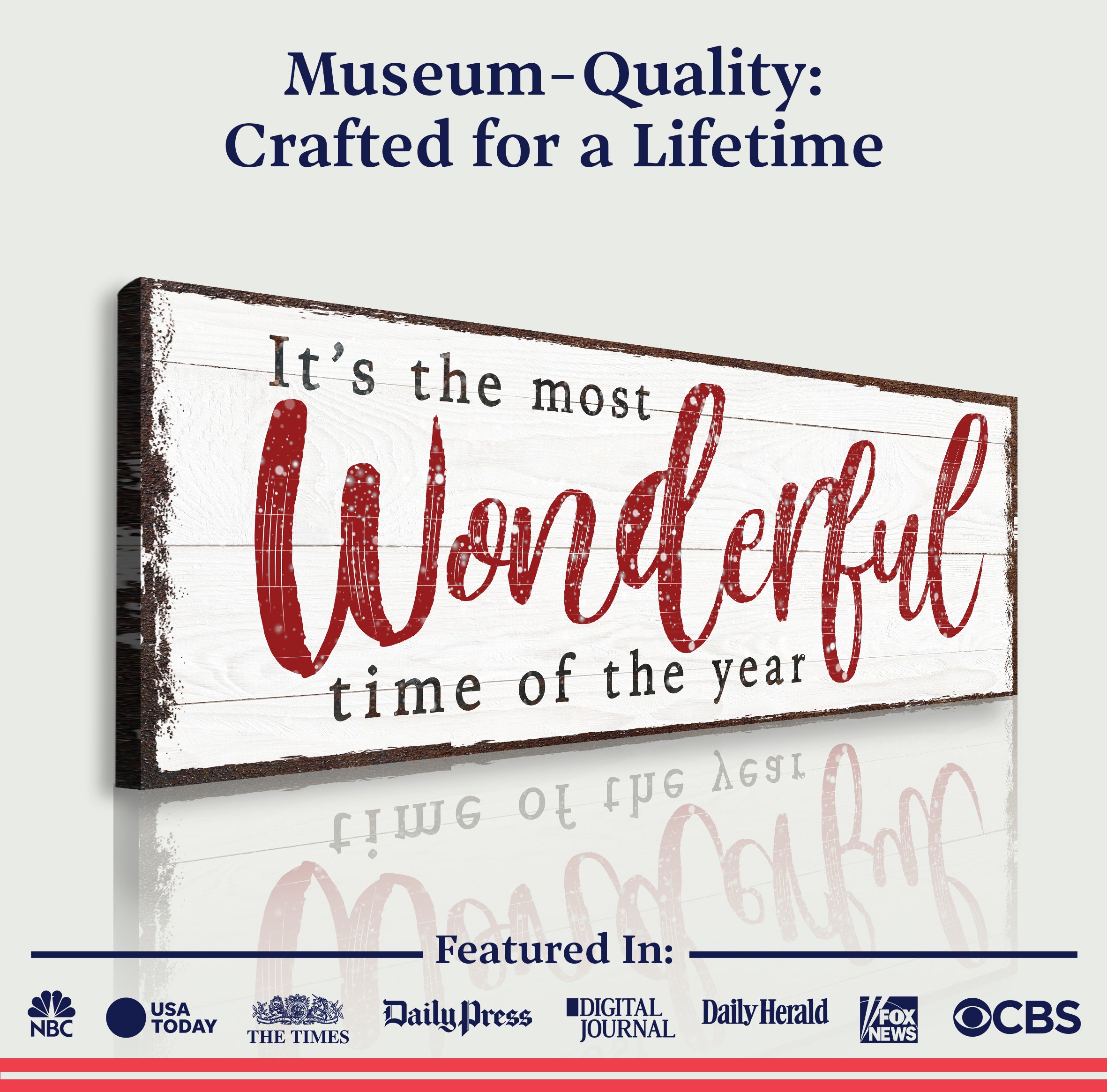 It's The Most Wonderful Time Of The Year Christmas Sign VI on sale at MyriadMart