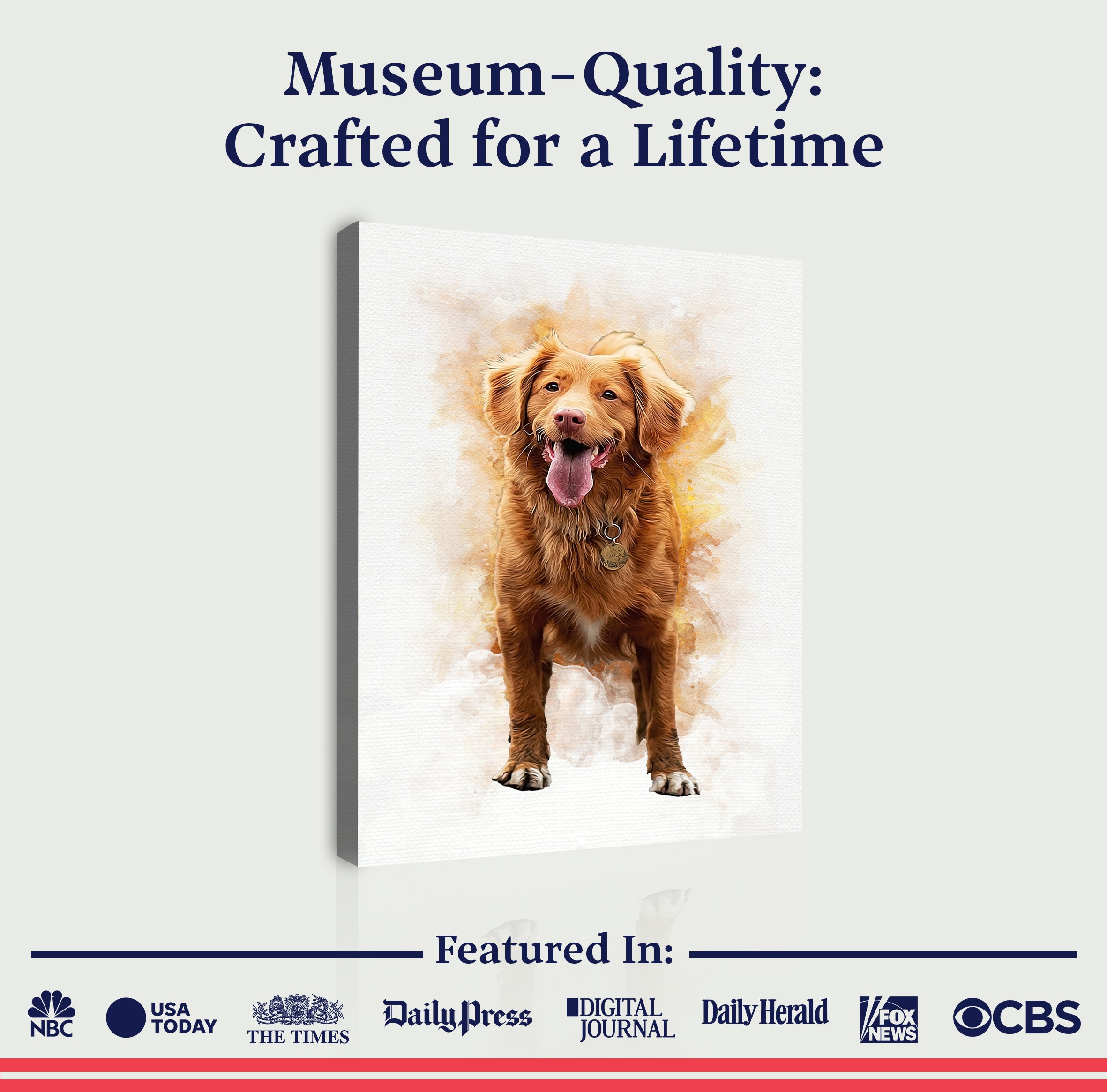 Pet Memorial Portrait Watercolor Sign on sale at MyriadMart