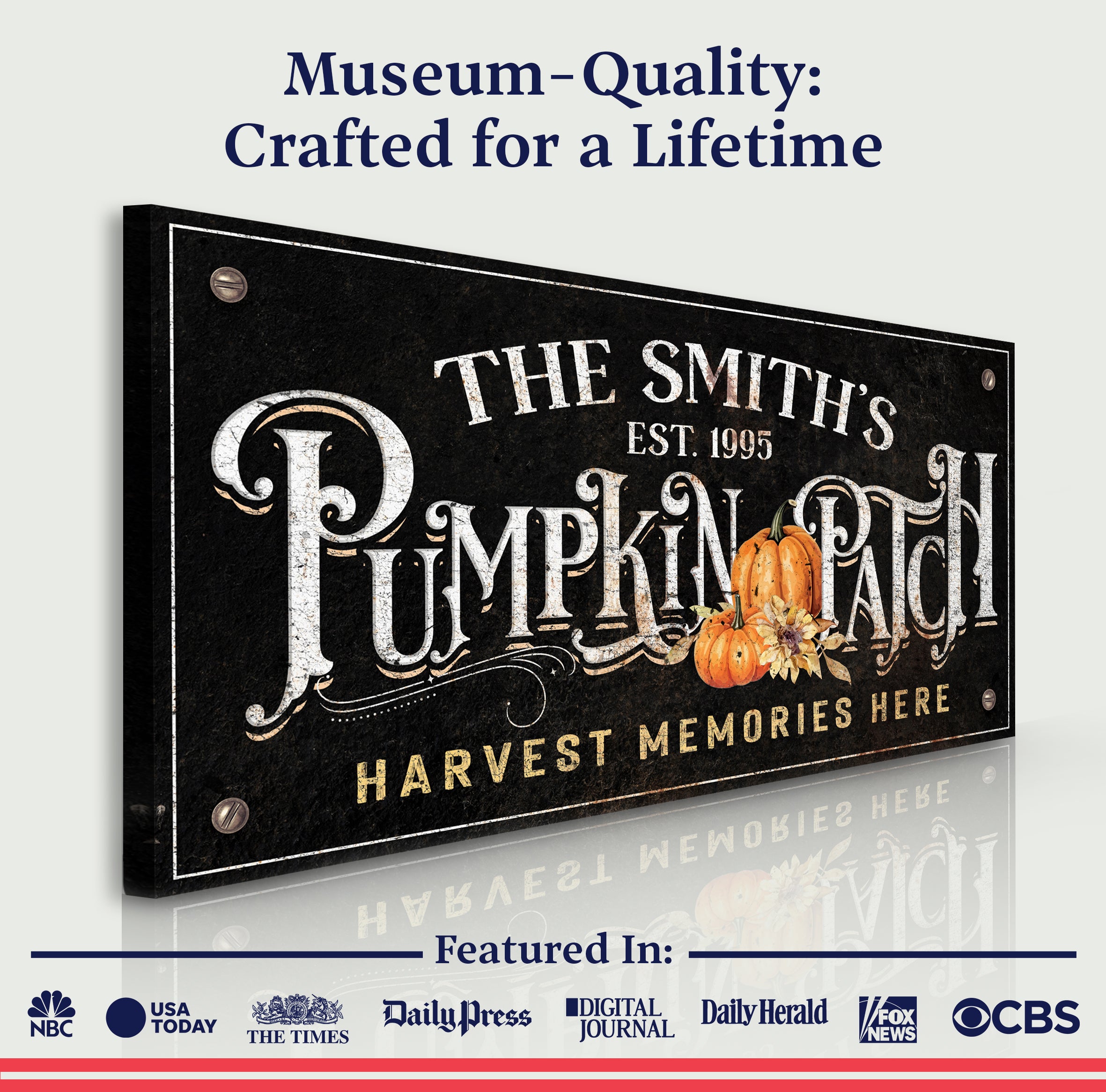Harvest Memories Here Pumpkin Patch Sign on sale at MyriadMart