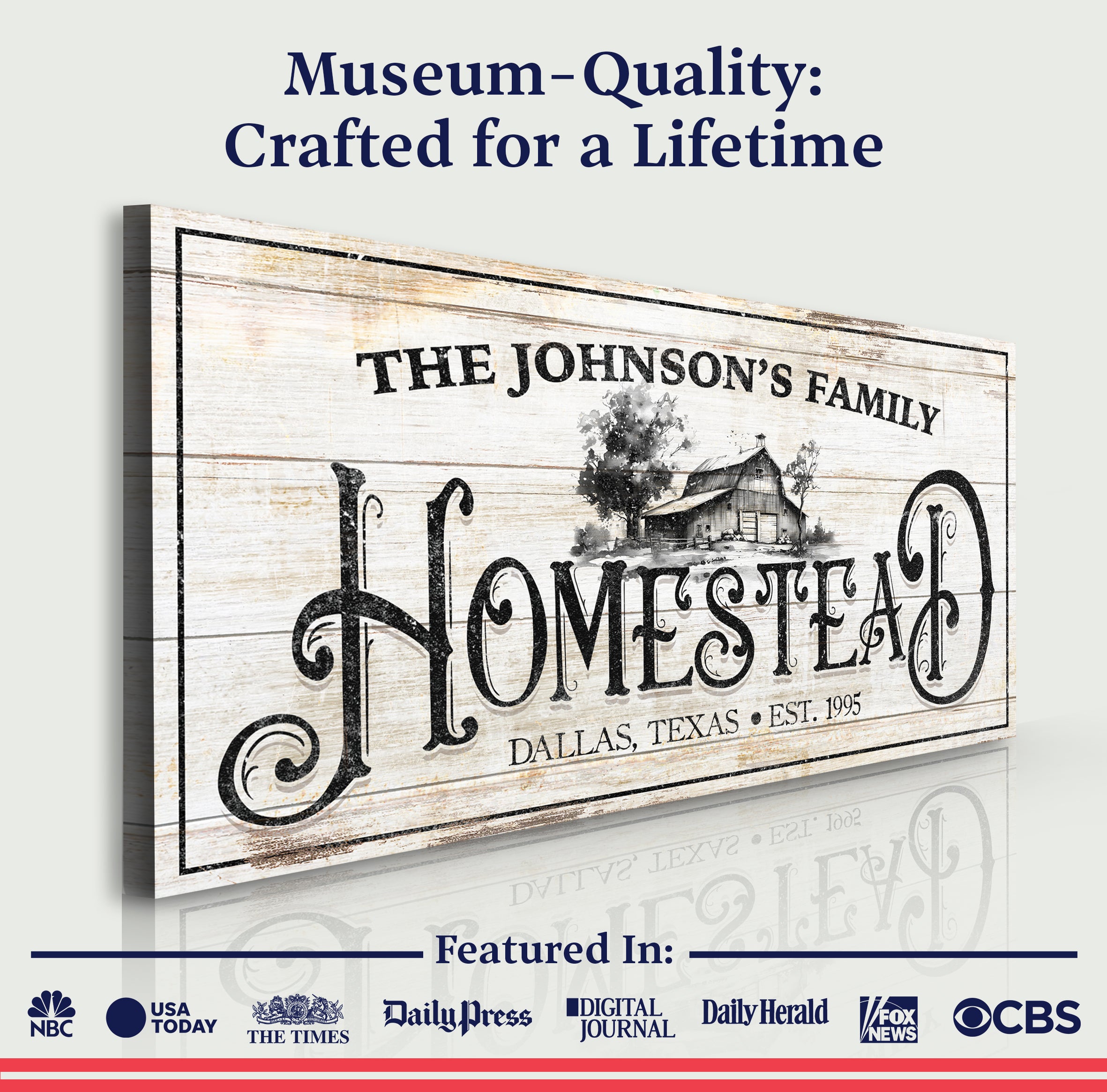 Vintage Farmhouse Homestead Sign on sale at MyriadMart