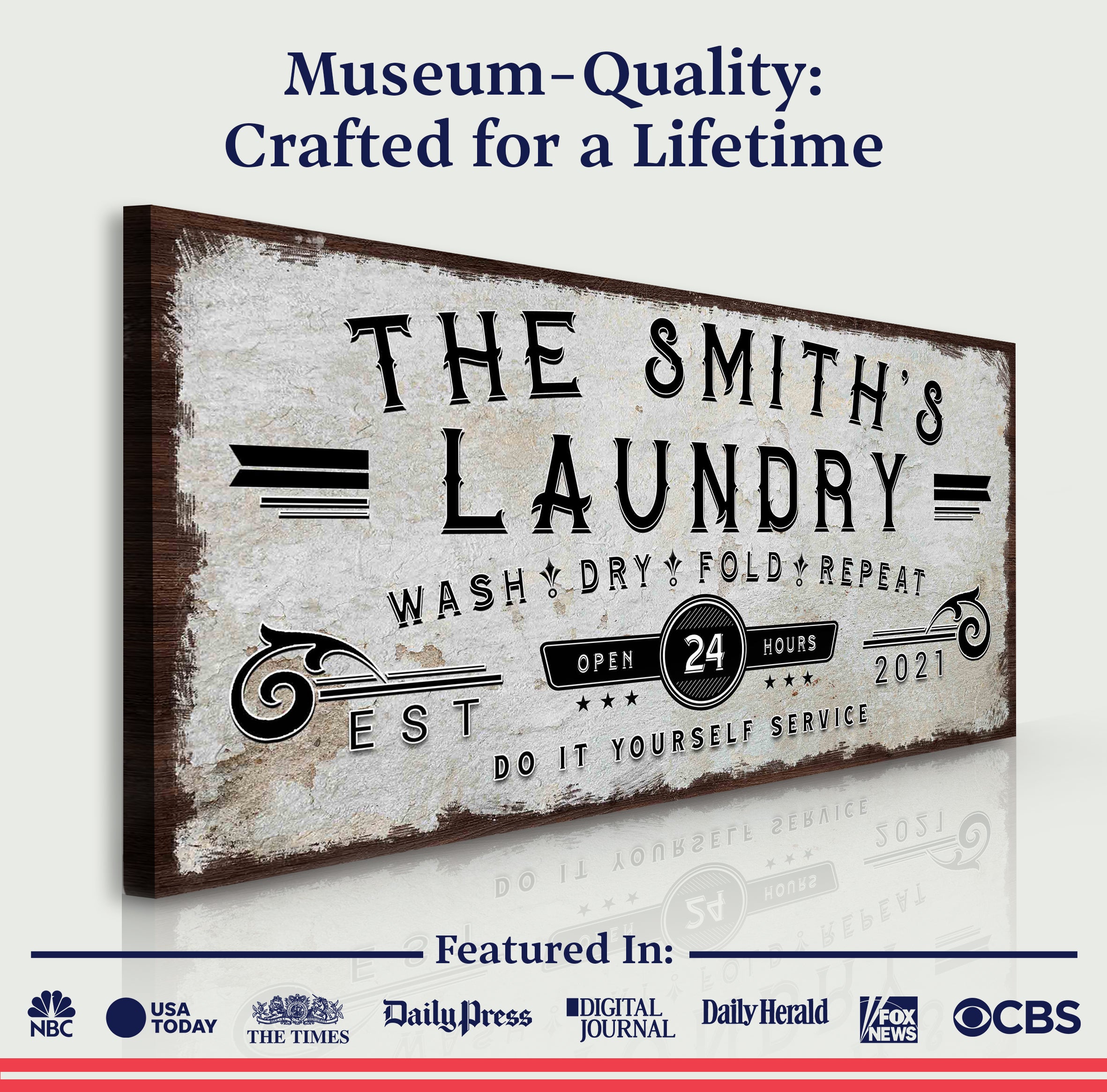 Personalized Laundry Room Sign on sale at MyriadMart