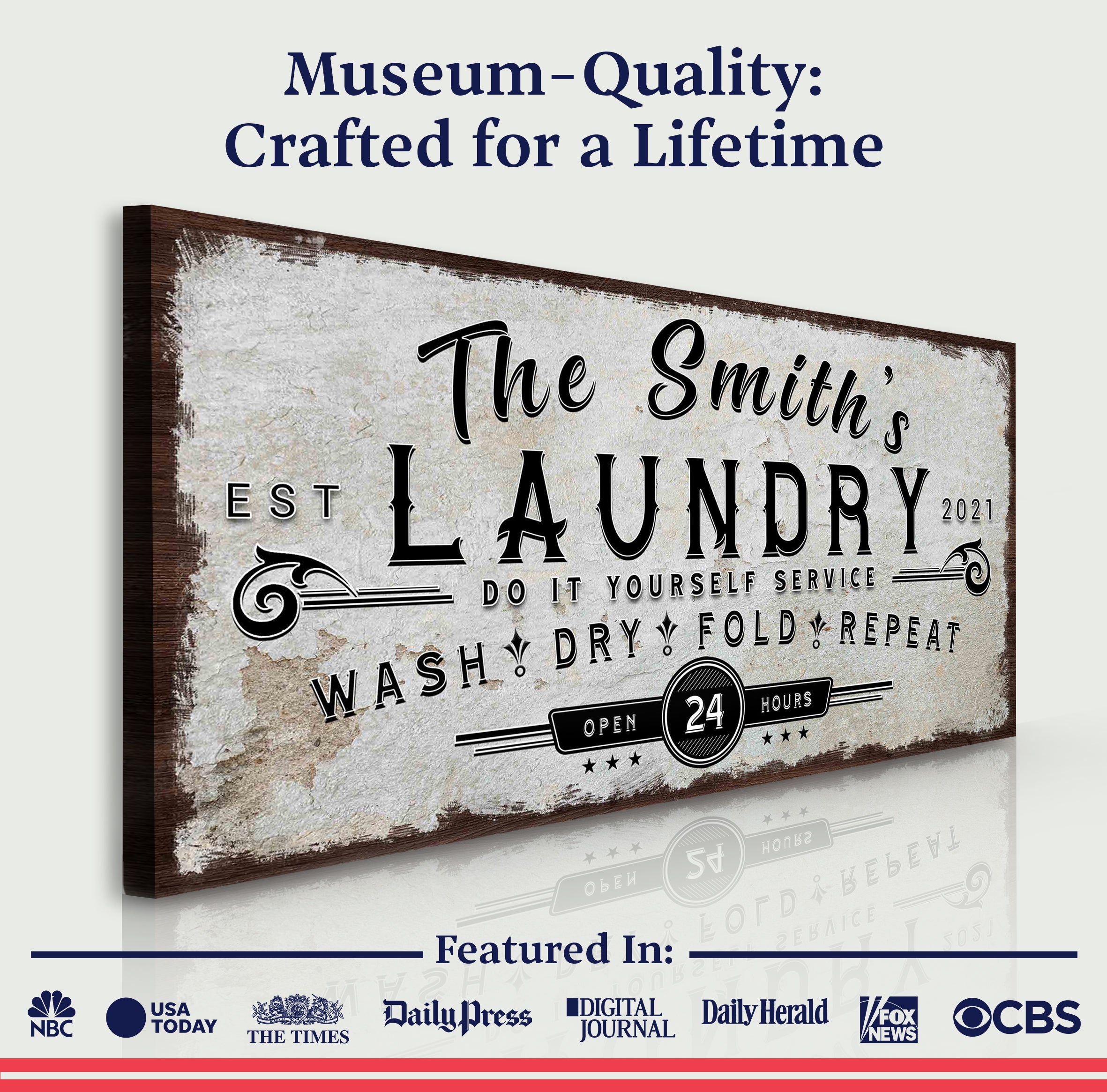 Personalized Laundry Room Sign II on sale at MyriadMart