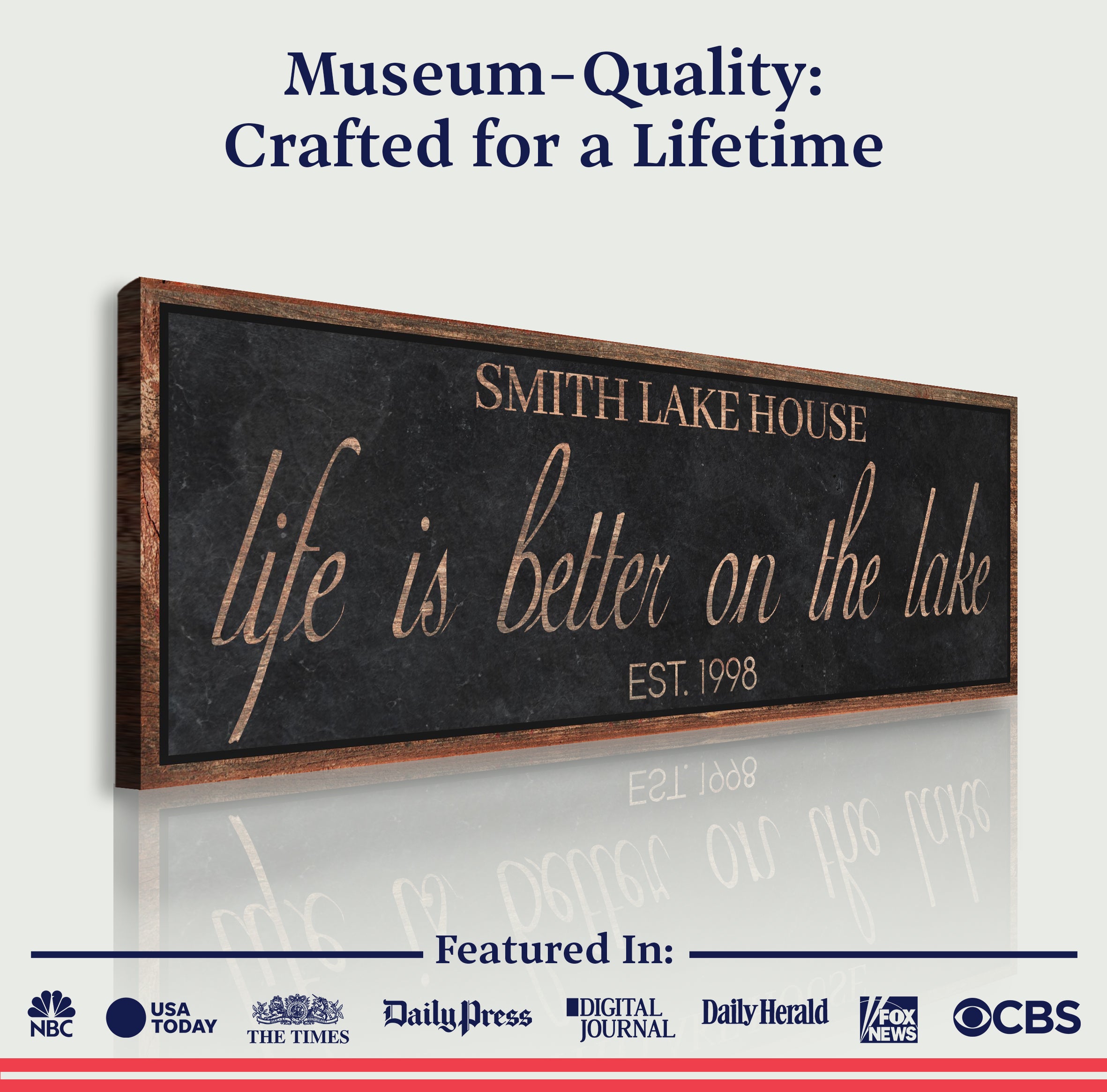 Life Is Better On The Lake Sign on sale at MyriadMart