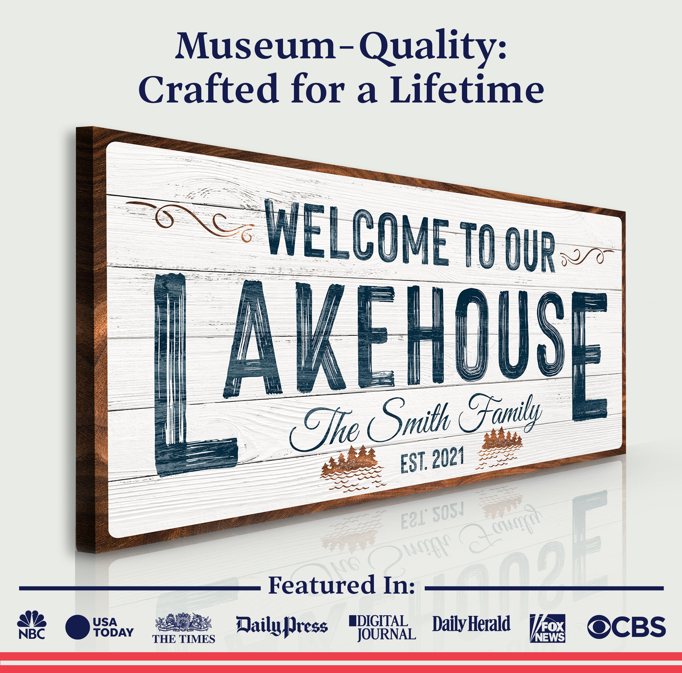 Welcome To Our Lakehouse Sign on sale at MyriadMart