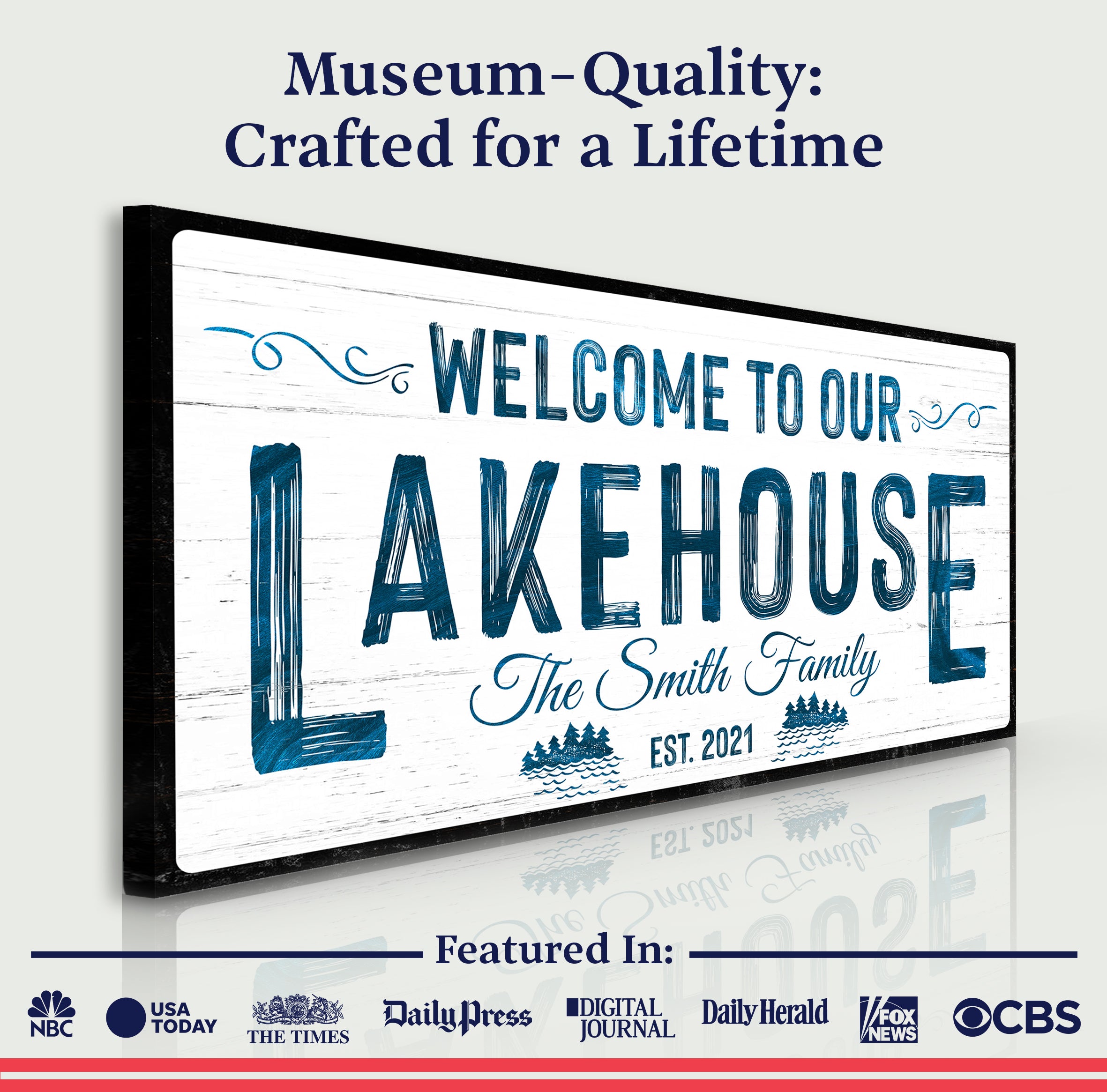 Welcome To Our Lakehouse Sign III on sale at MyriadMart