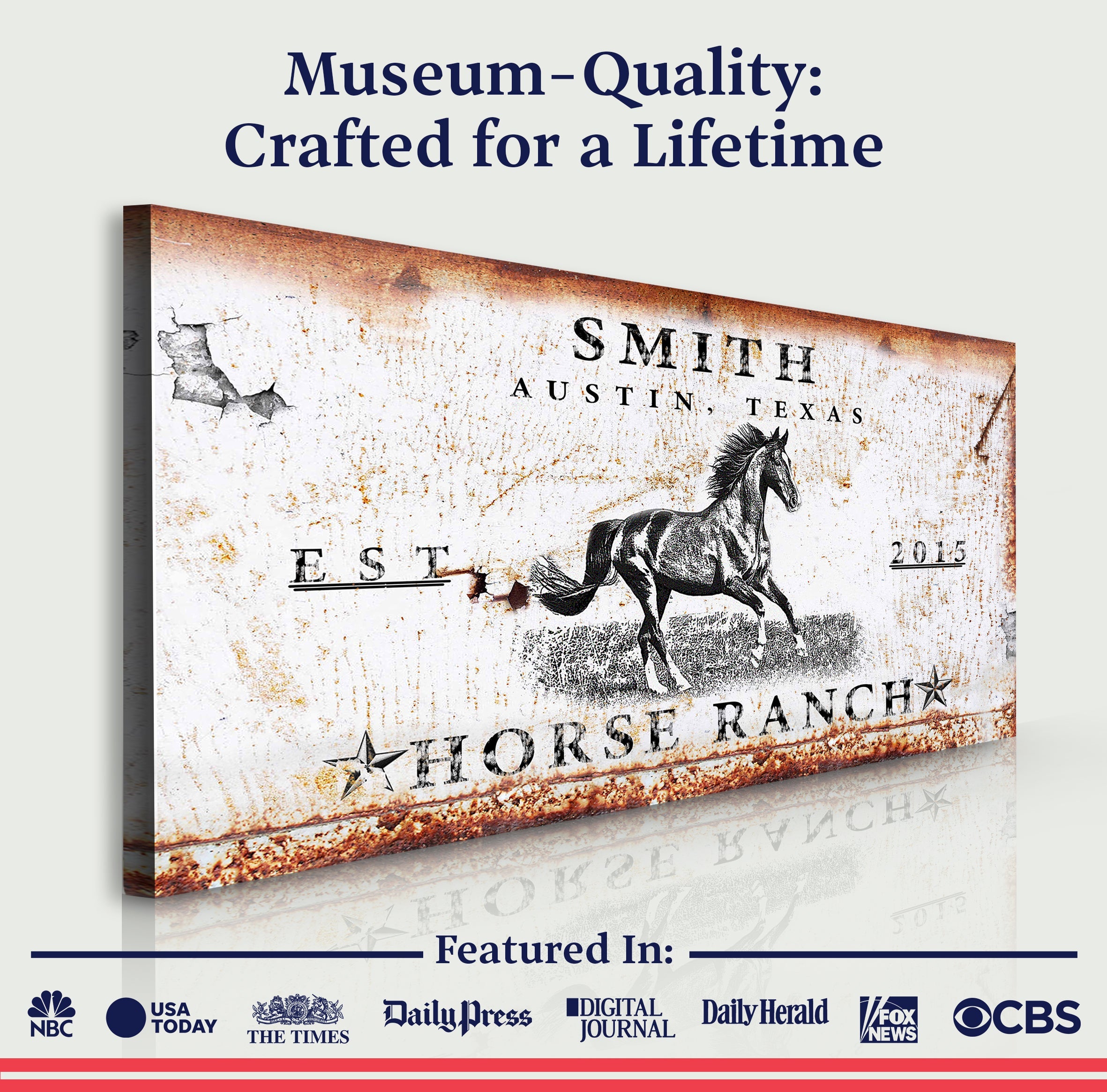 Rustic Horse Ranch Sign on sale at MyriadMart
