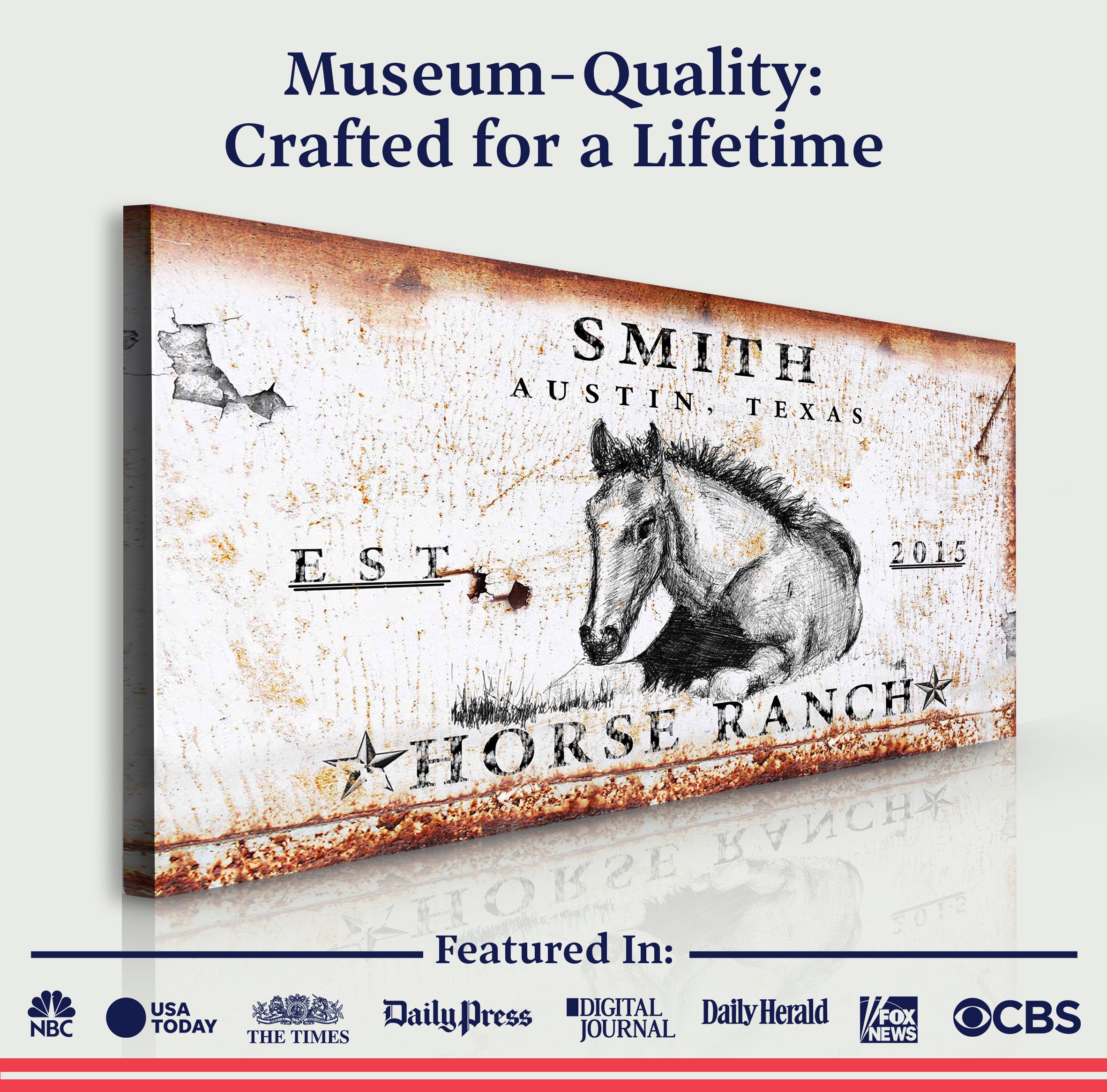 Rustic Horse Ranch Sign IV on sale at MyriadMart