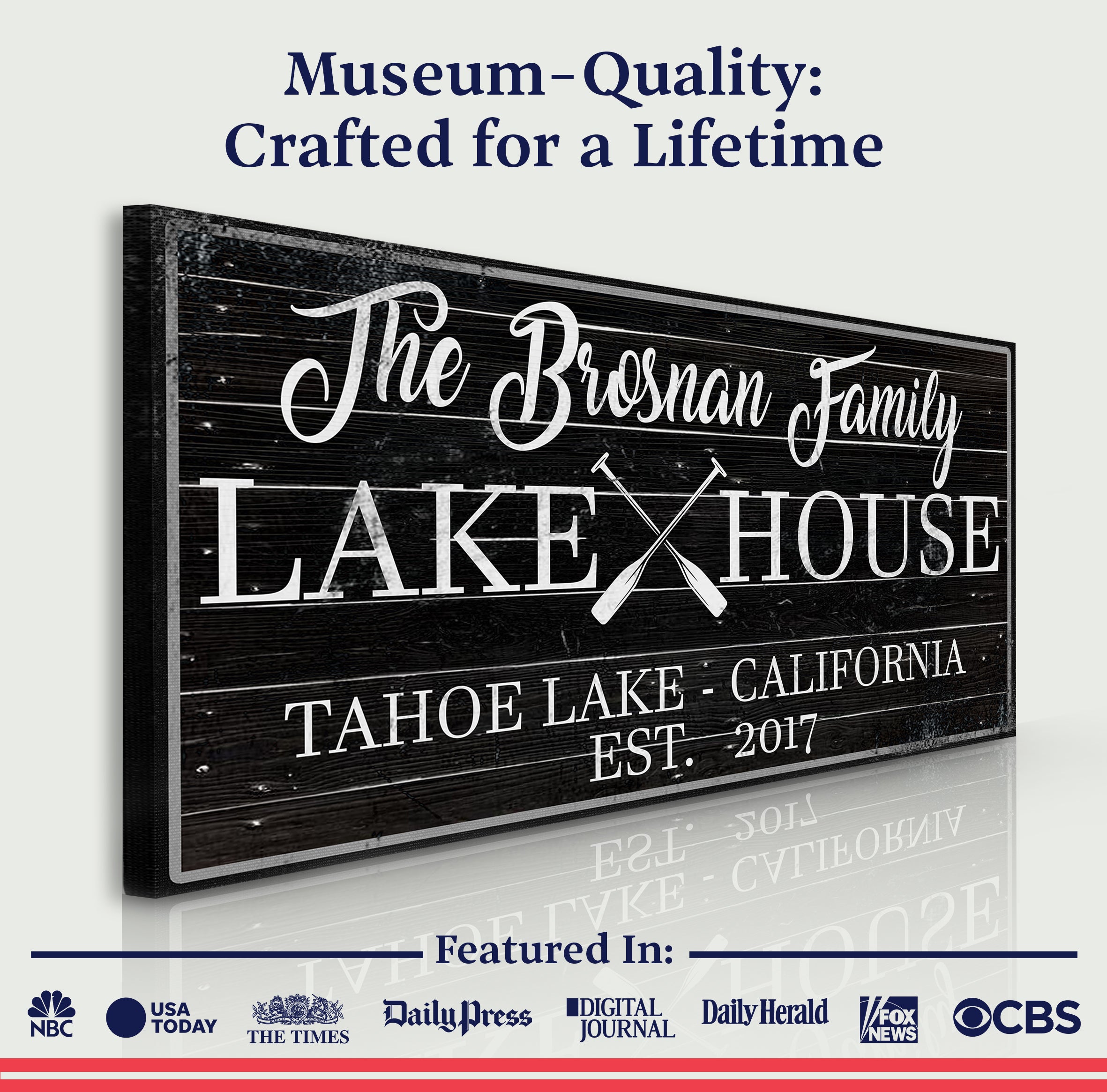 Family Lake House Paddle Sign II on sale at MyriadMart