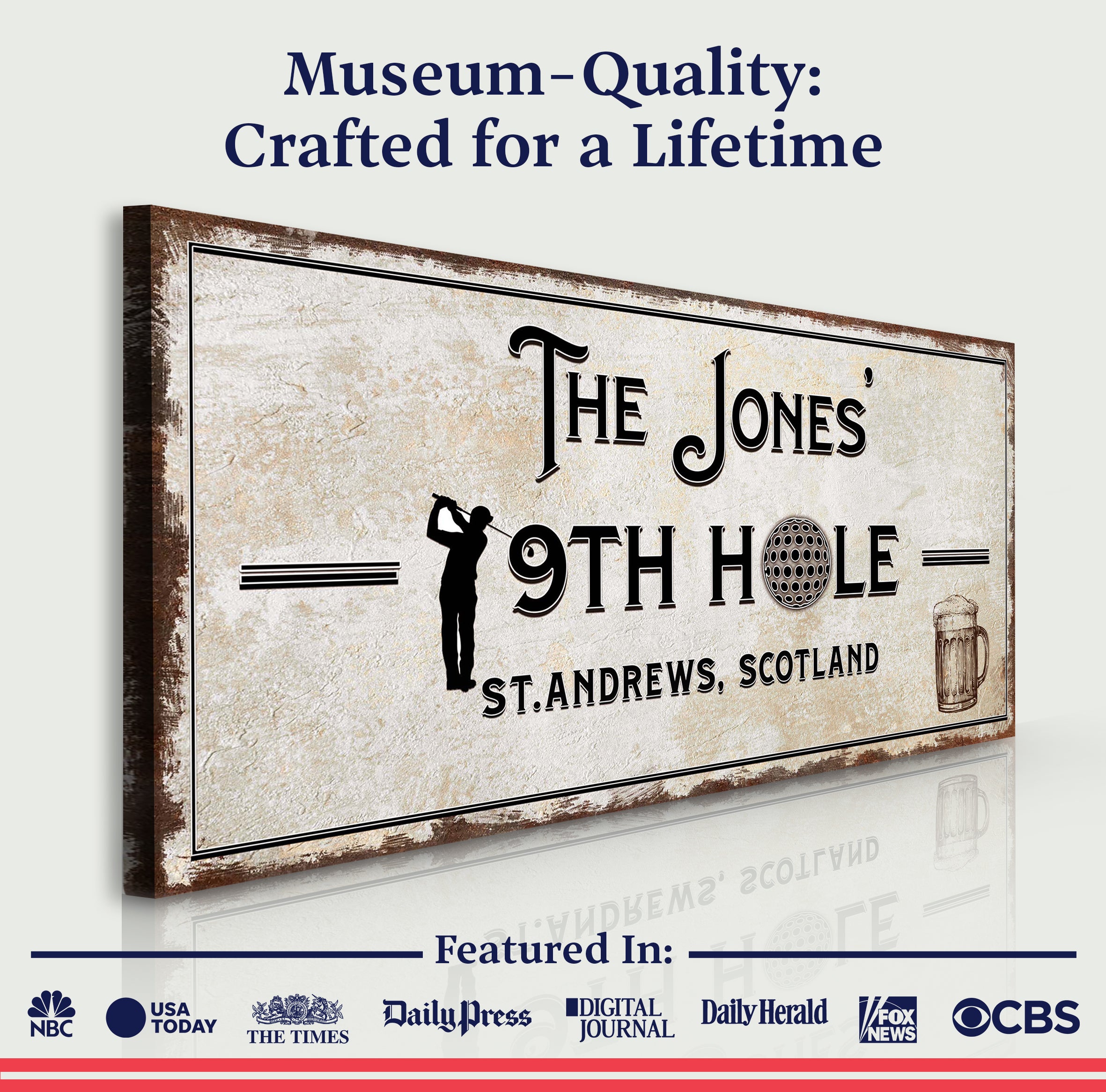 19th Hole Golf Personalized Sign on sale at MyriadMart