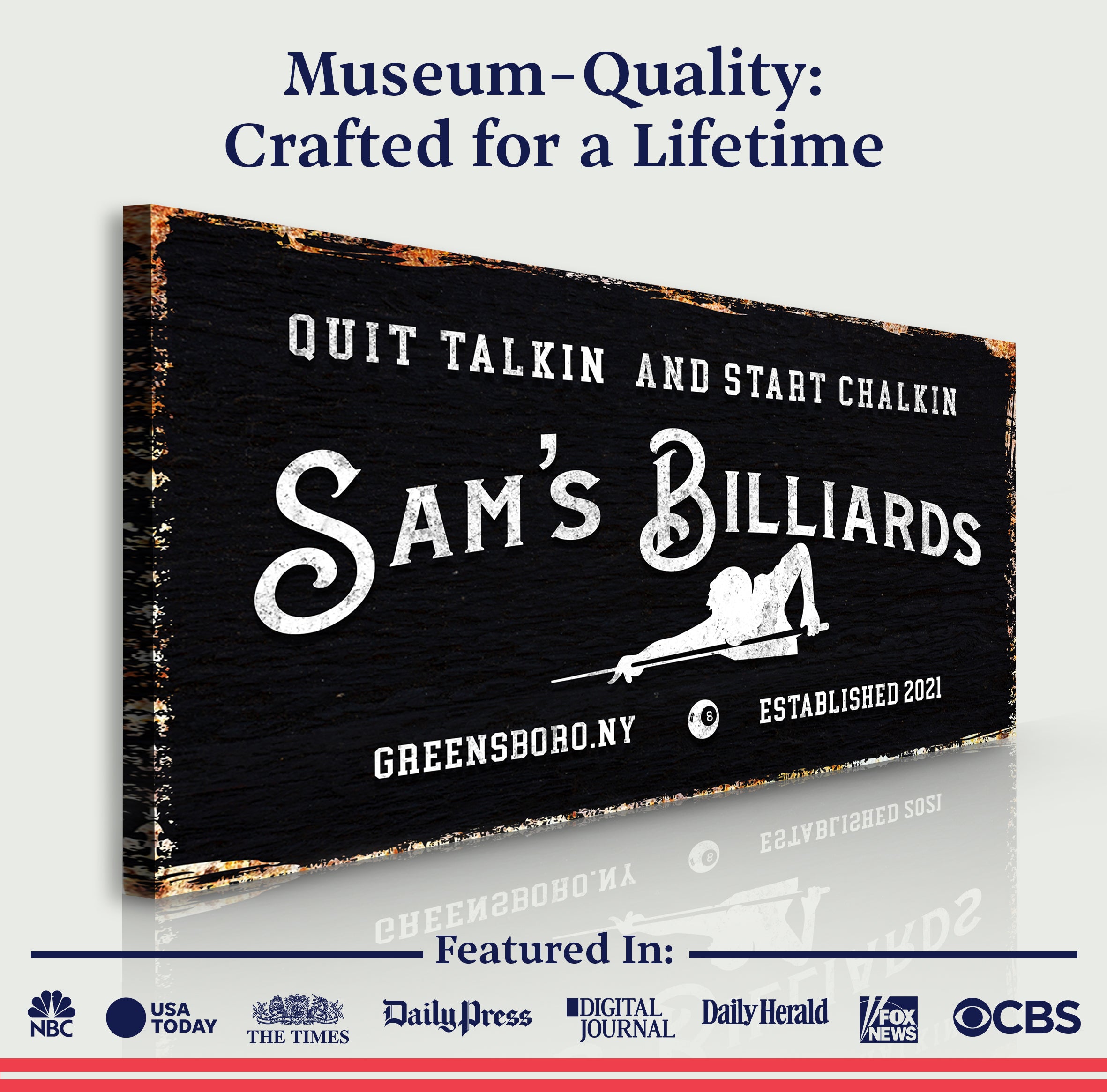 Billiards Room Sign on sale at MyriadMart