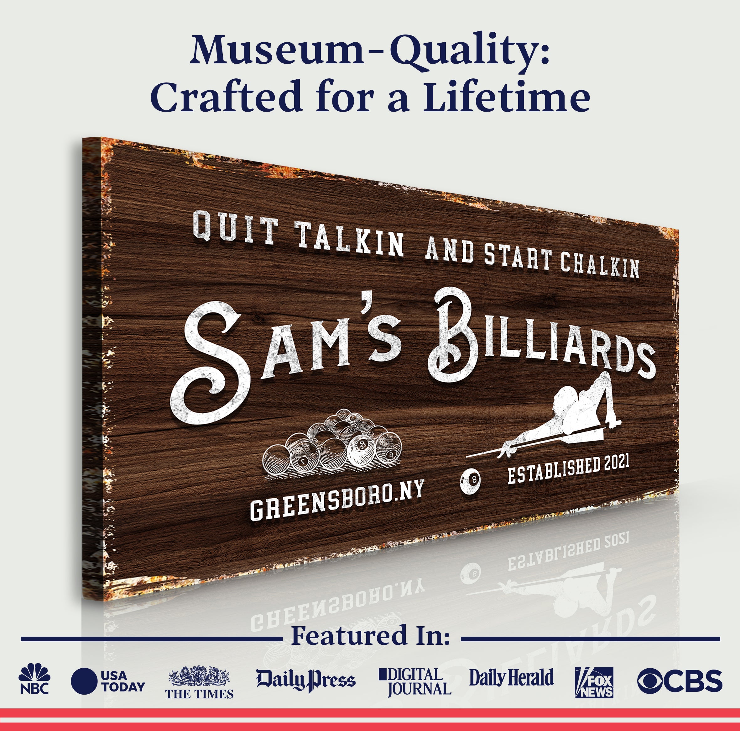 Billiards Room Vintage Sign on sale at MyriadMart