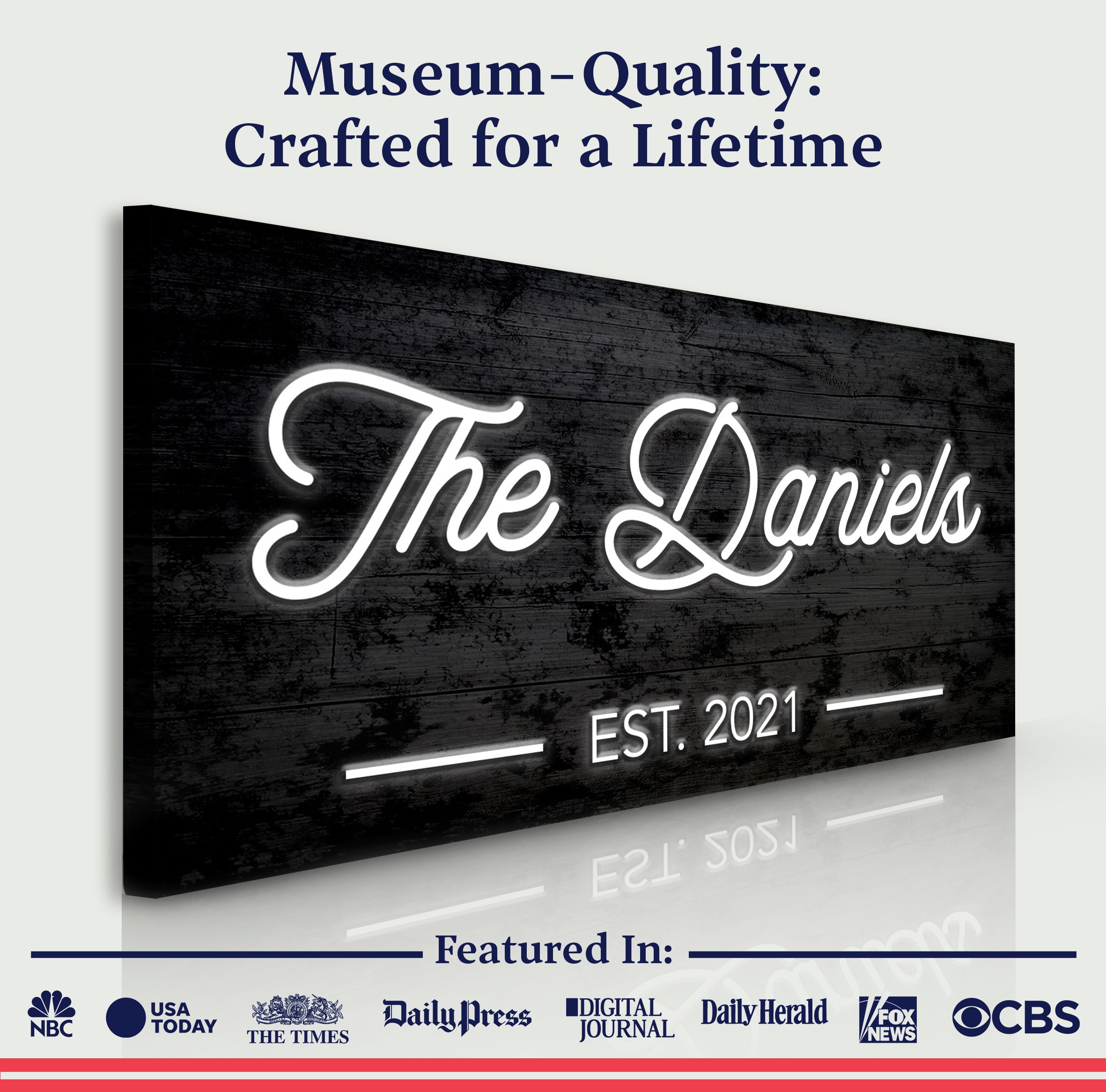 Family Name Sign V on sale at MyriadMart