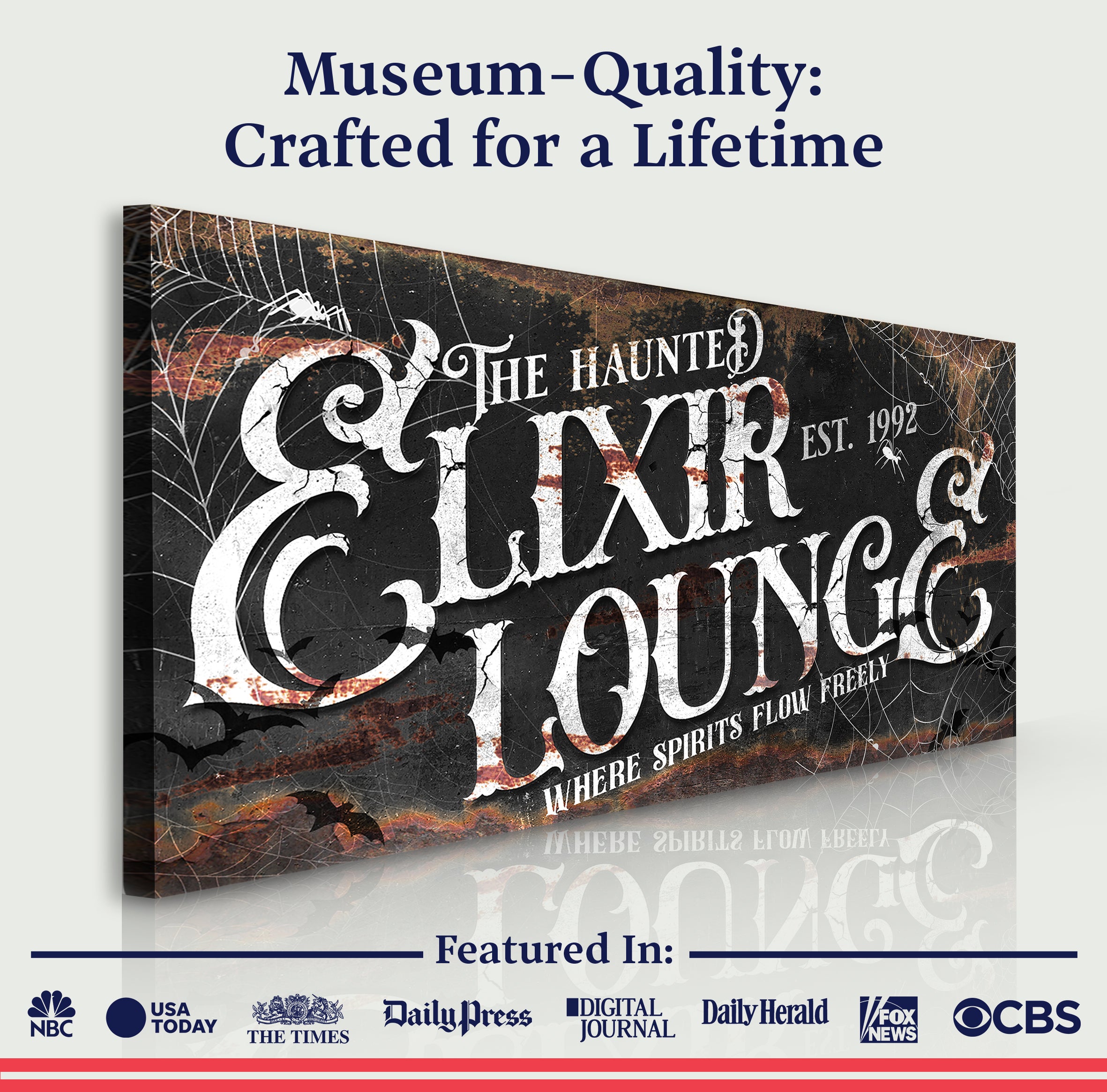 The Haunted Elixir Lounge Halloween Sign III on sale at MyriadMart