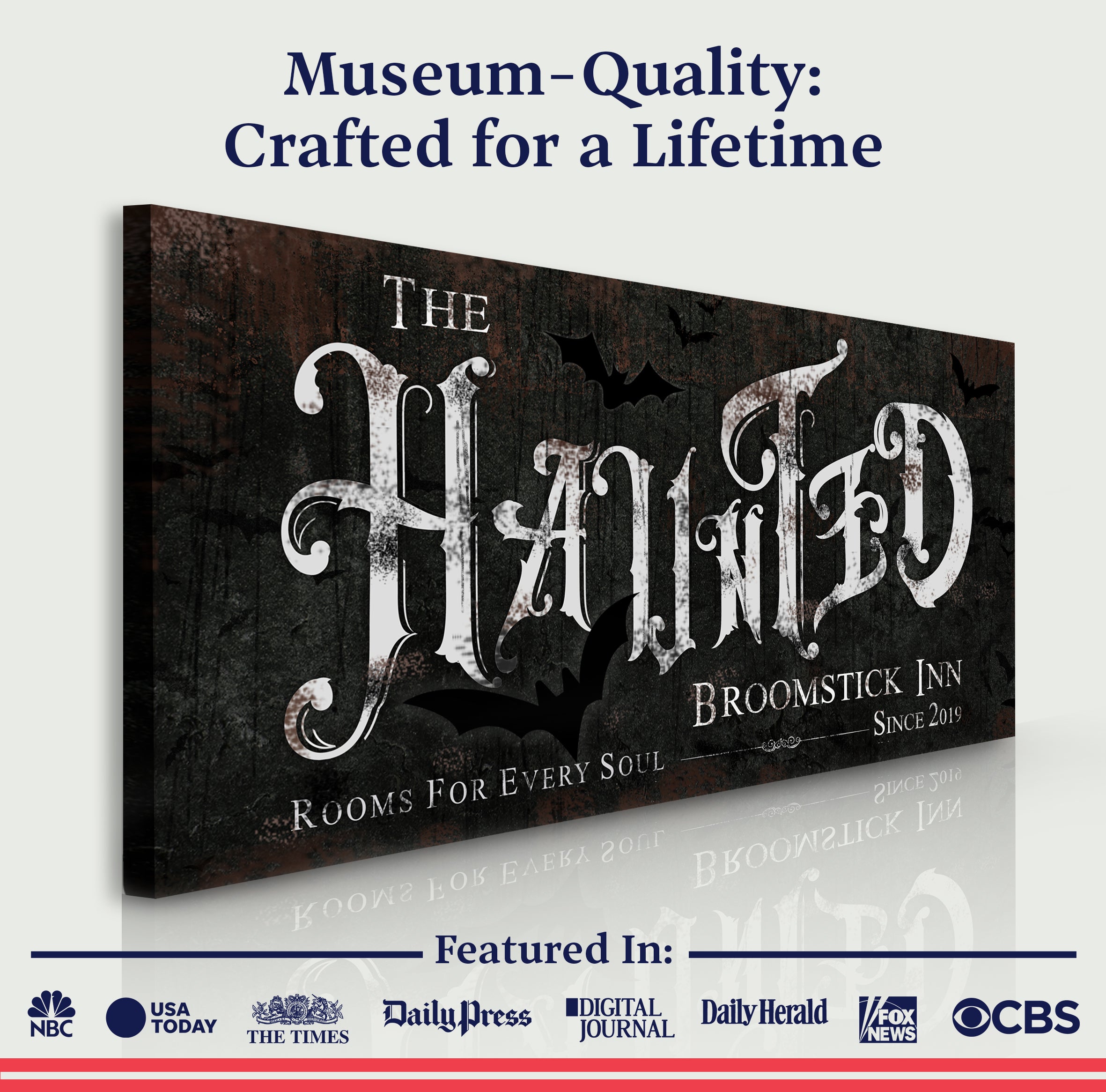 The Haunted Broomstick Inn Halloween Sign III on sale at MyriadMart