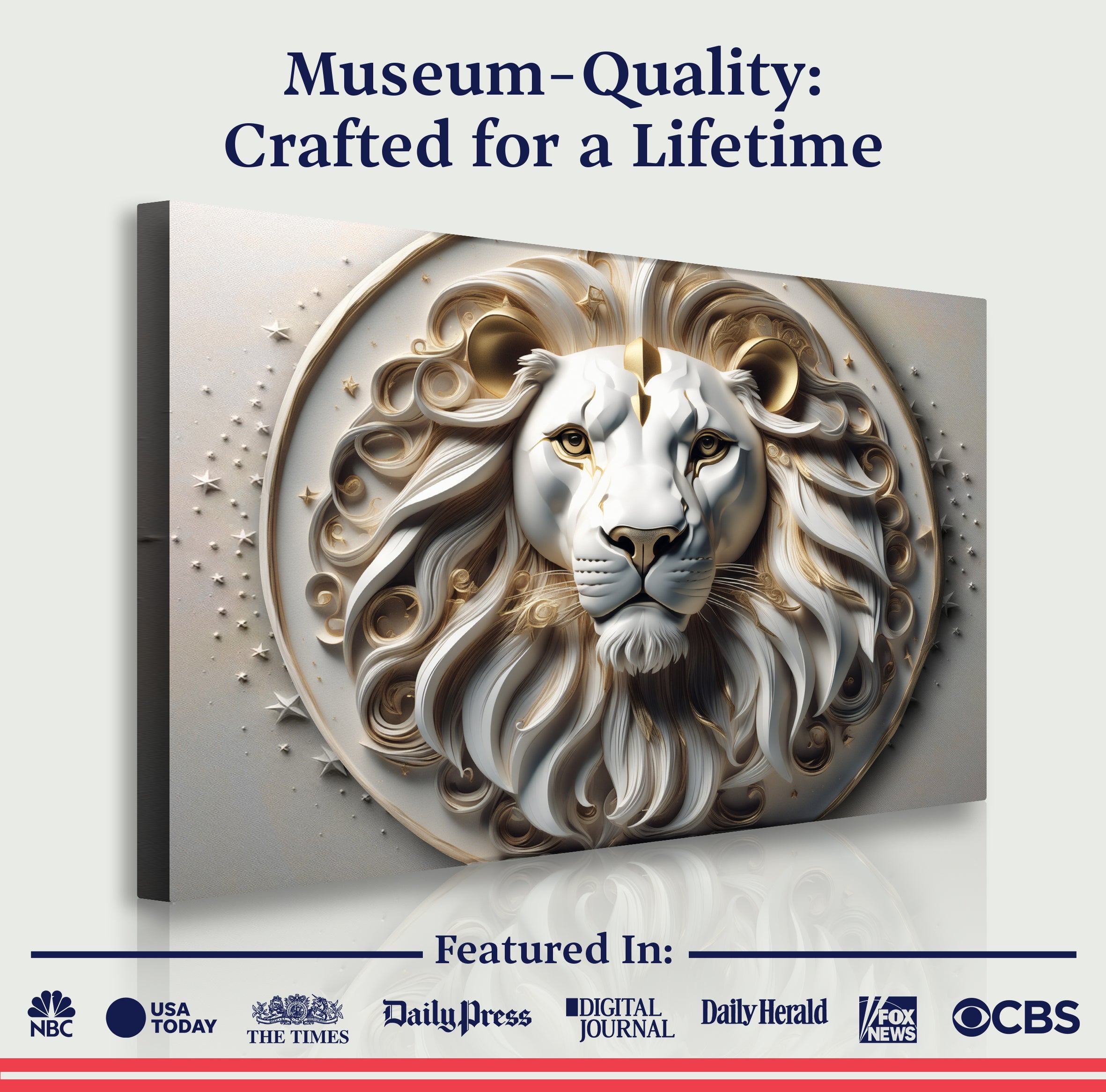 3D Majestic Lion Wall Art VI on sale at MyriadMart